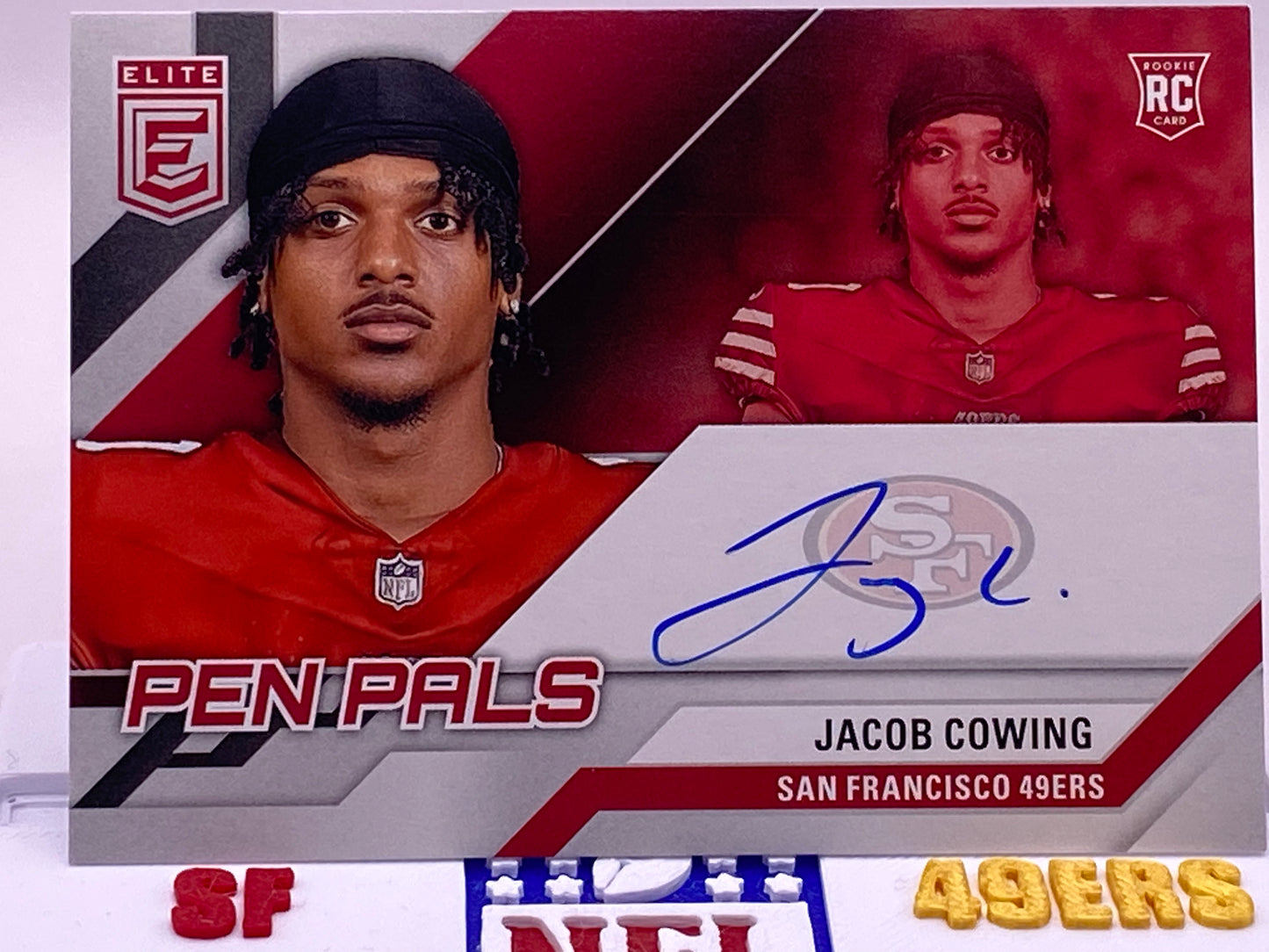 2024 Donruss Elite Jacob Cowing PEN PALS AUTO RC 49ers Rookie Autograph PAL-JCO