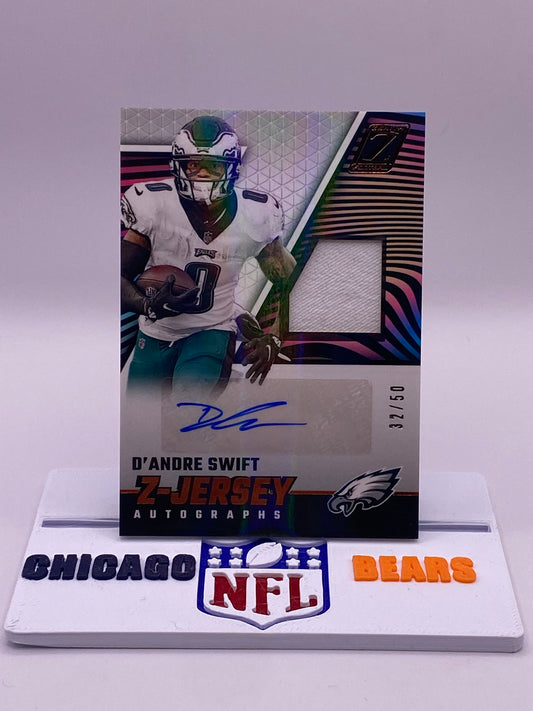 2023 Panini Zenith D’Andre Swift Z-Jersey AUTO Patch 32/50 Eagles ZJA-DST Jersey Autographs