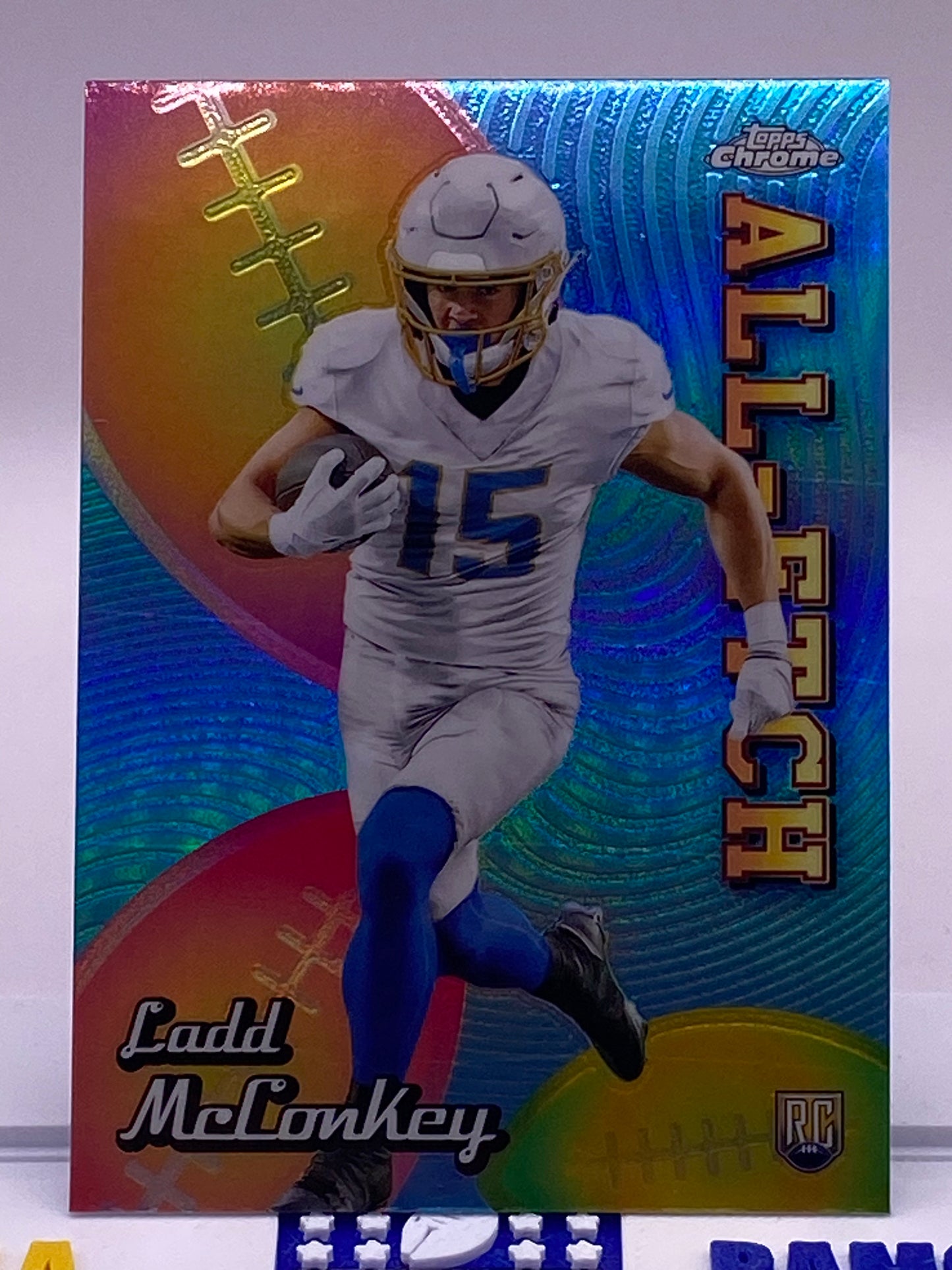 2024 Topps Chrome Football Ladd McConkey ALL-ETCH Refractor RC CAE-LM Chargers