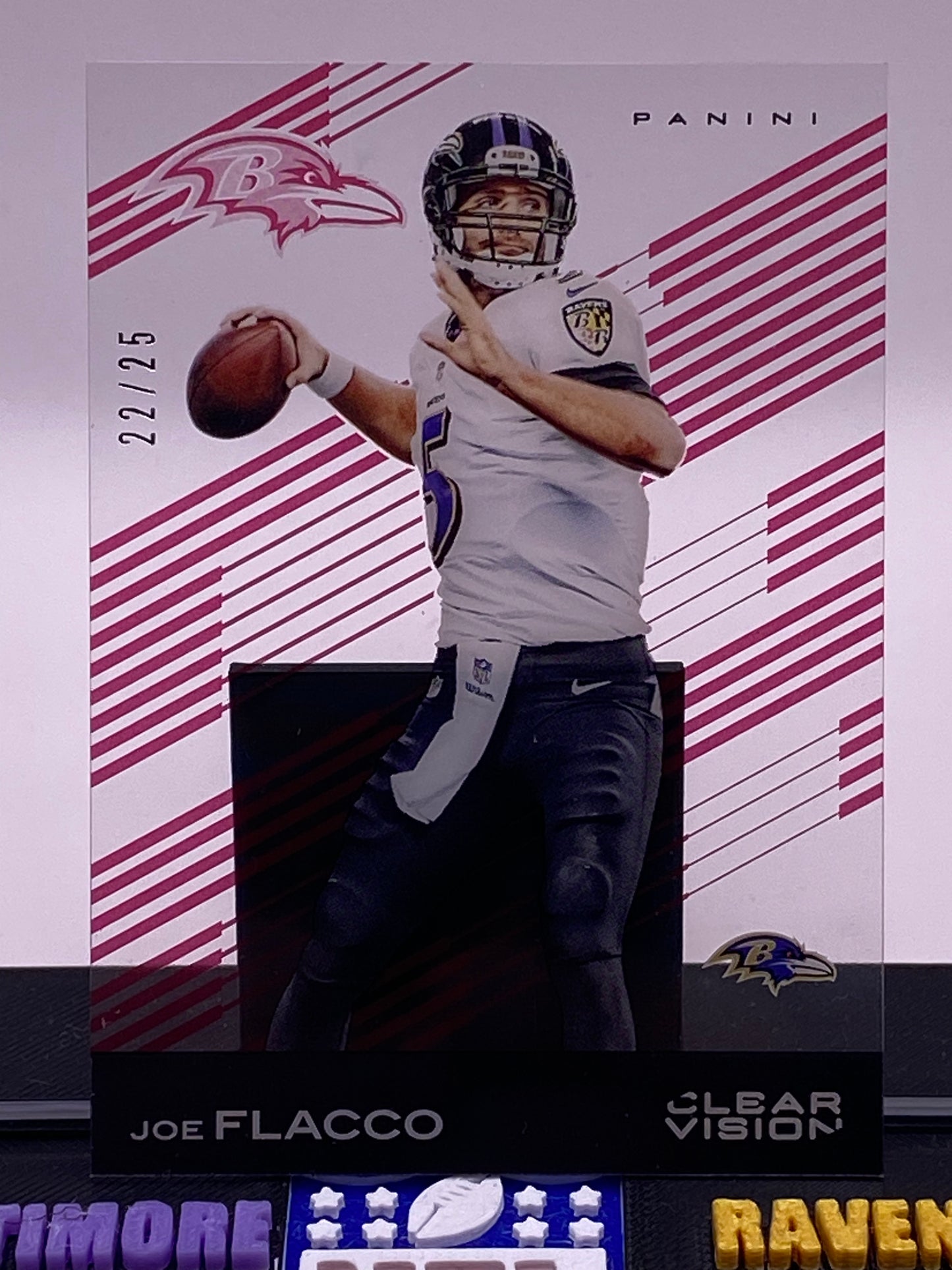 2015 Panini Clear Vision “Slear Vision” Joe Flacco /25 (22/25) – Baltimore Ravens #45