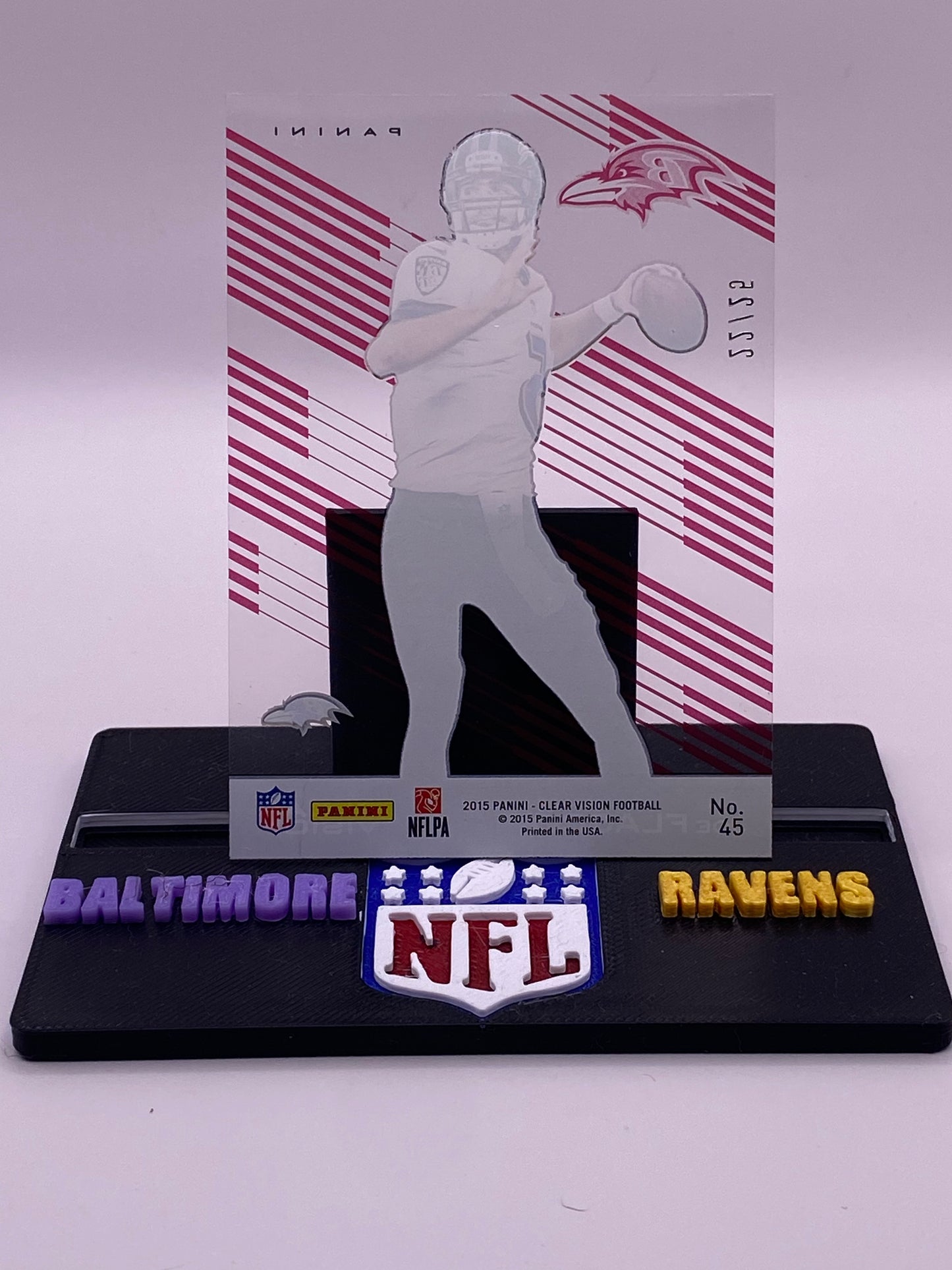 2015 Panini Clear Vision “Slear Vision” Joe Flacco /25 (22/25) – Baltimore Ravens #45