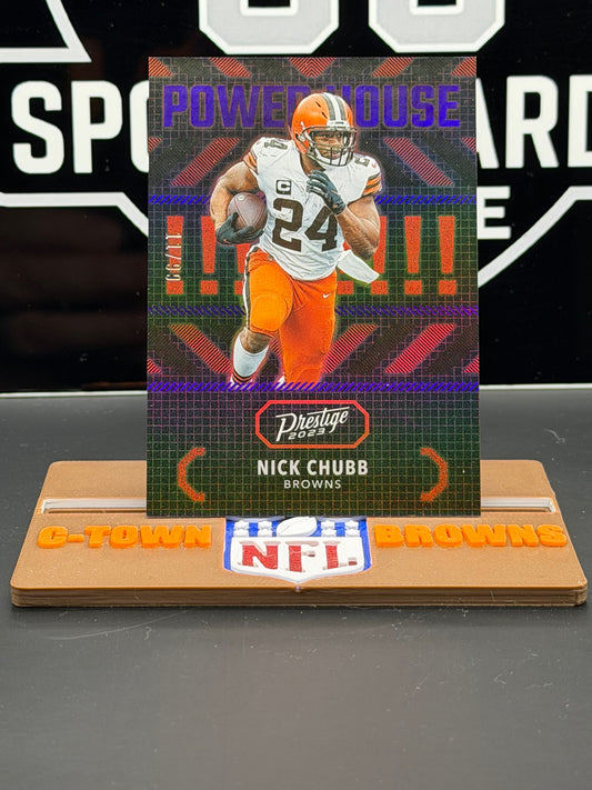 2023 Panini Prestige Nick Chubb Powerhouse Xtra Points Purple 11/99 #PH-10 Browns