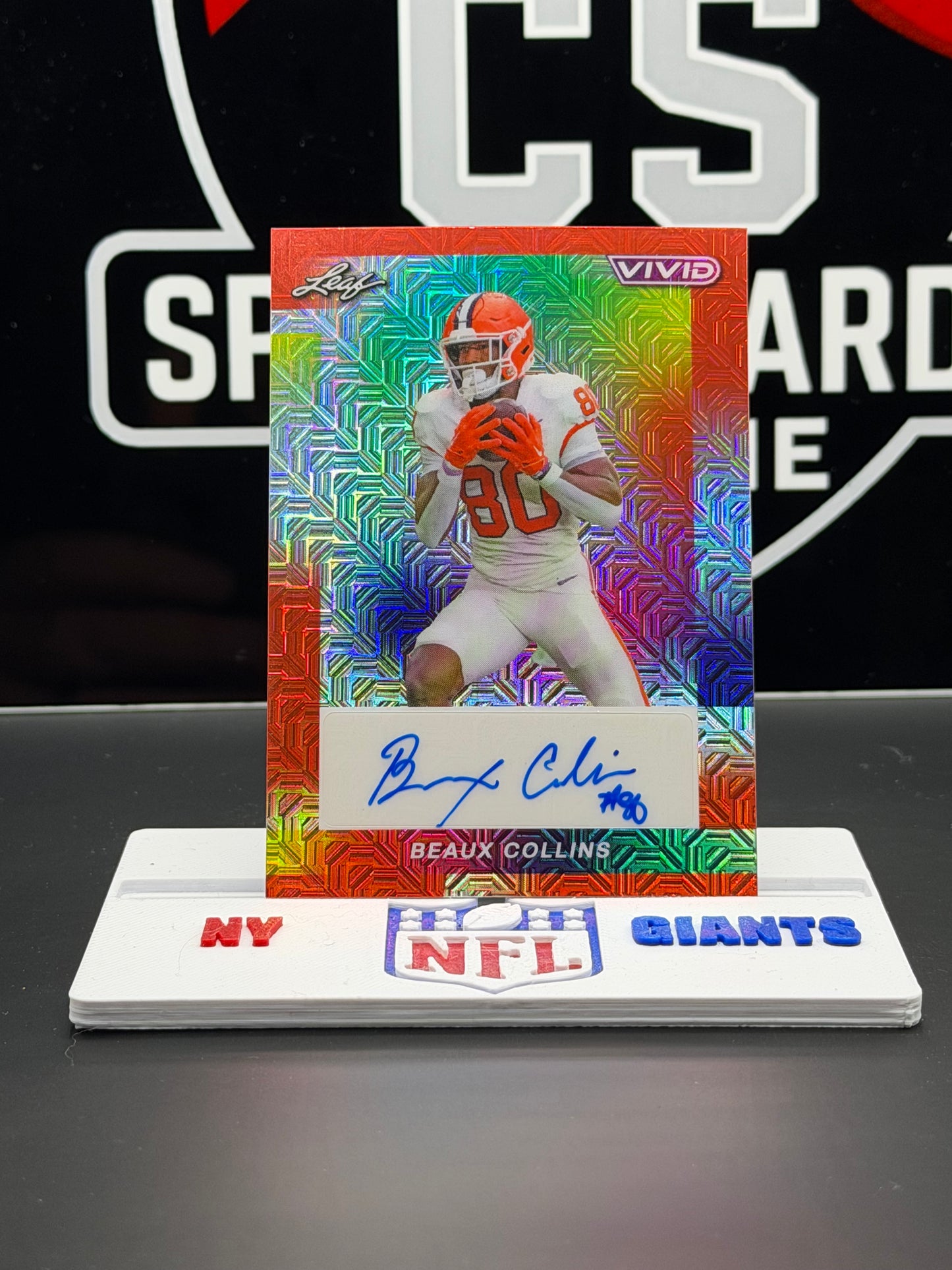 2024 Leaf Vivid Beaux Collins Autograph 8/8 BA-BC1 Red Prismatic /8 Clemson