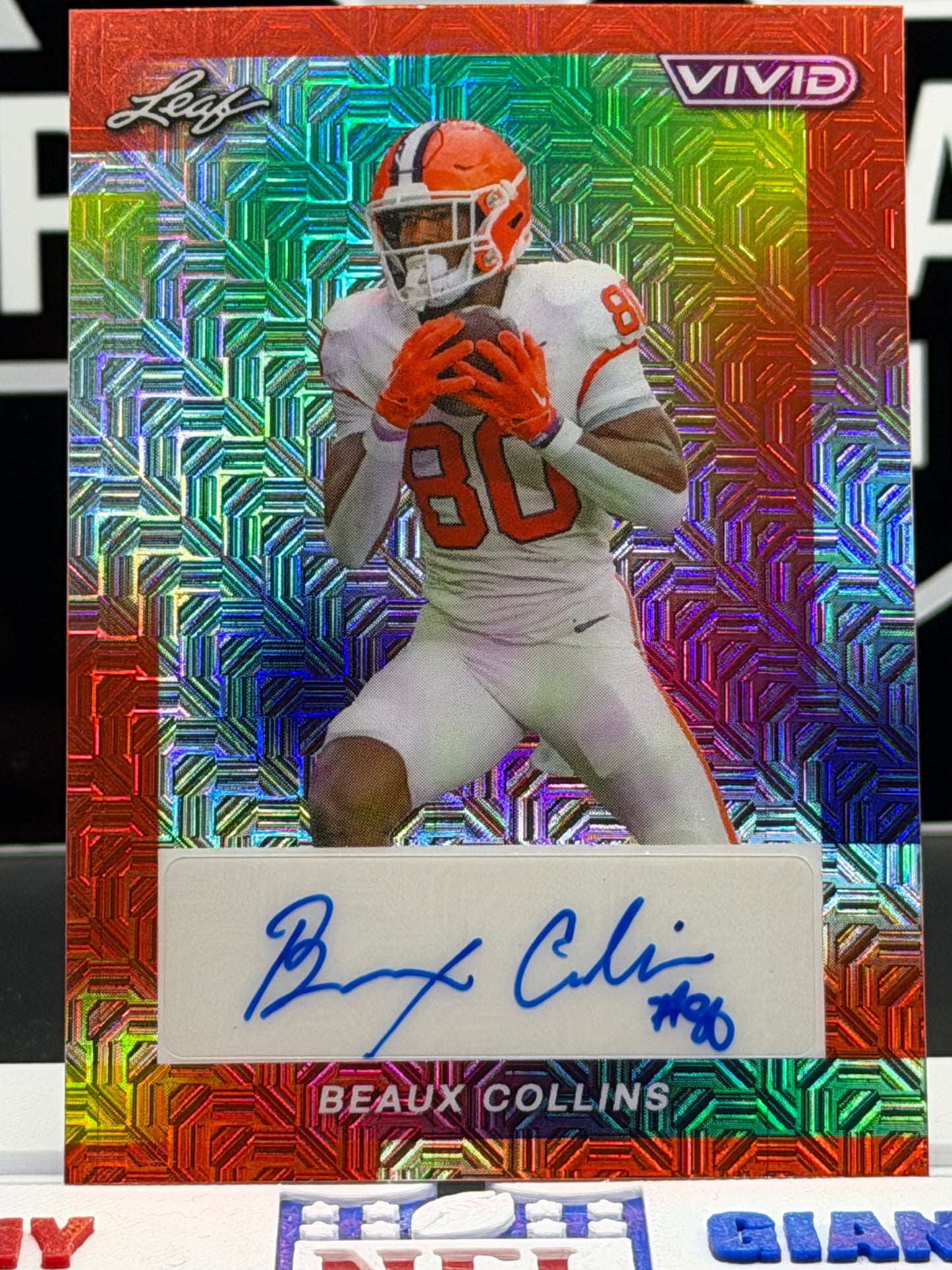 2024 Leaf Vivid Beaux Collins Autograph 8/8 BA-BC1 Red Prismatic /8 Clemson