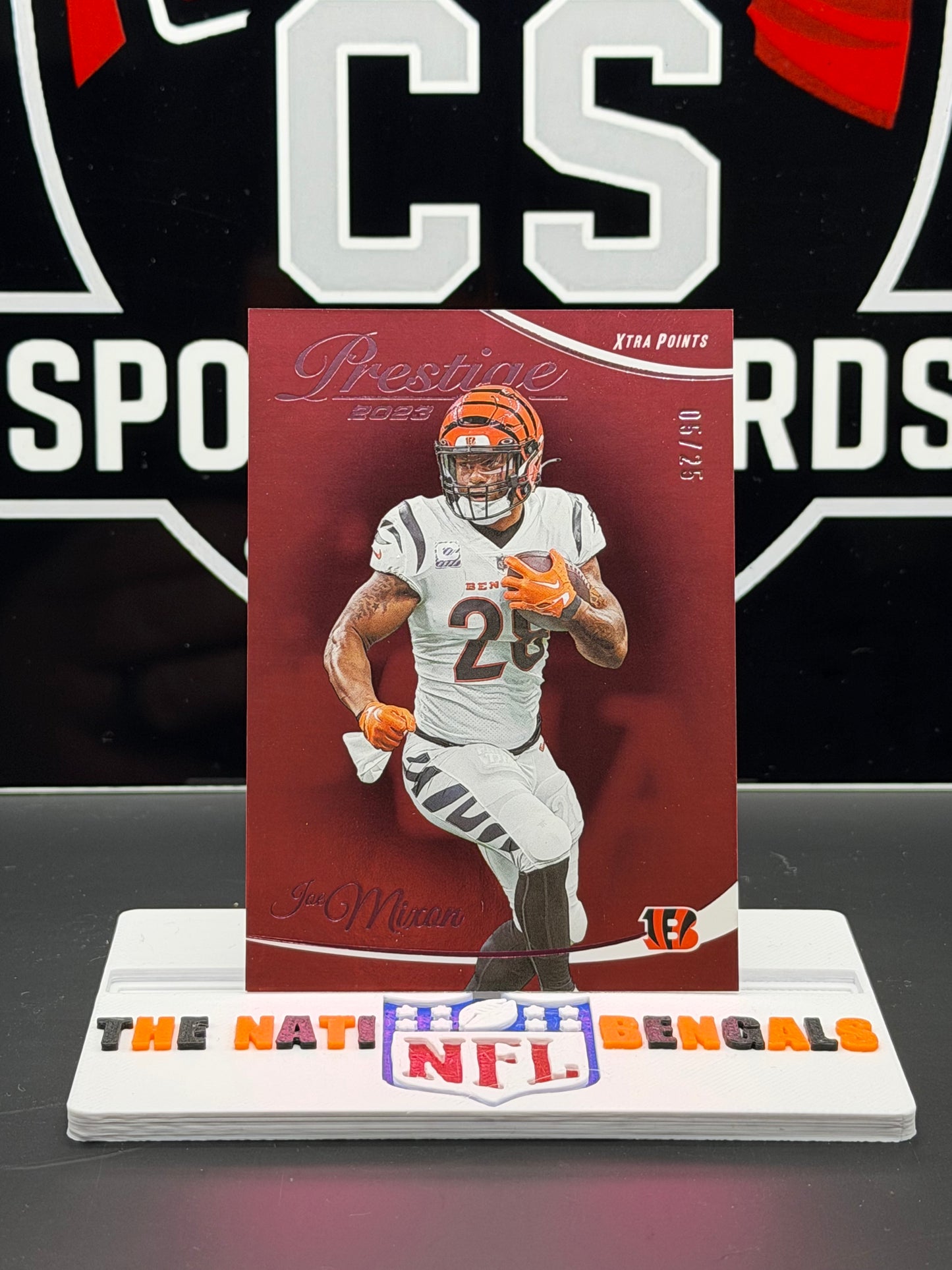 2023 Panini Prestige Joe Mixon Xtra Points Red /25 #62 Bengals 5/25