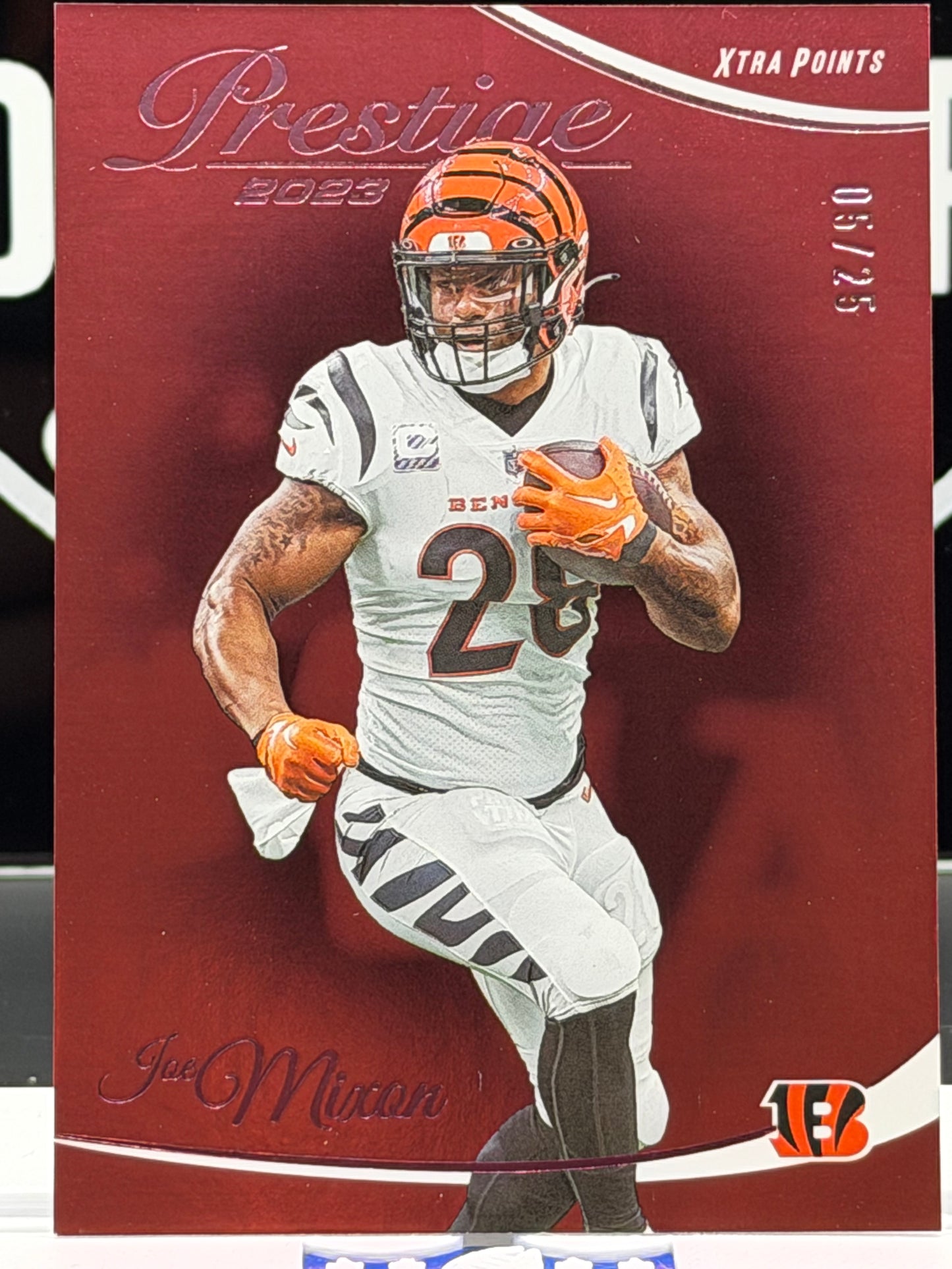 2023 Panini Prestige Joe Mixon Xtra Points Red /25 #62 Bengals 5/25