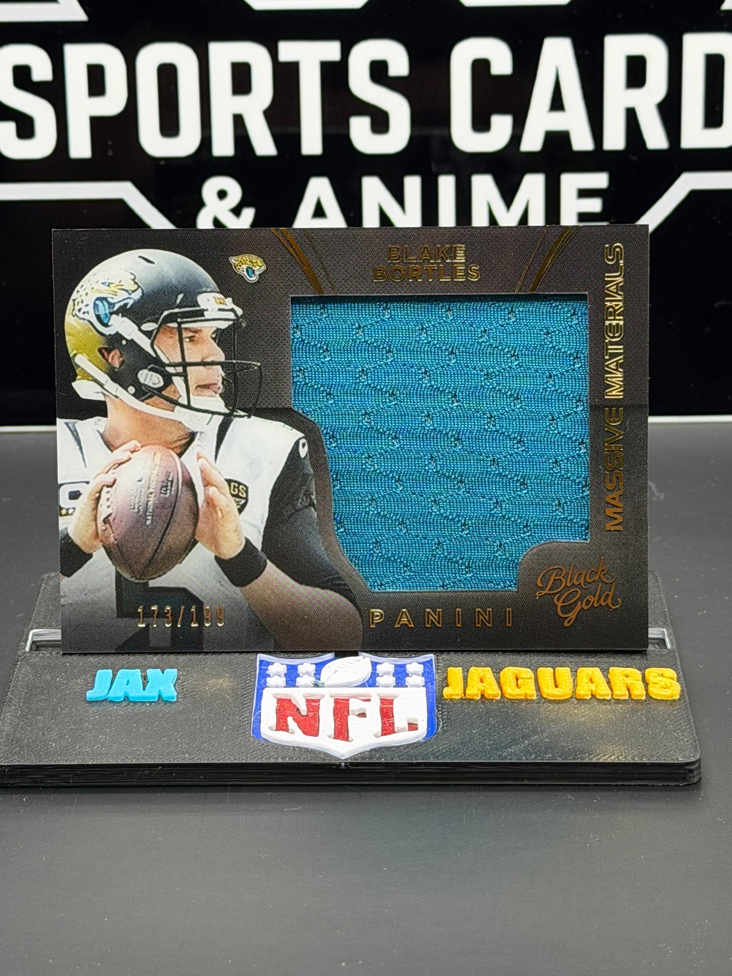 2015 Panini Black Gold Blake Bortles Massive Materials /199 MSM-BB Jaguars 173/199