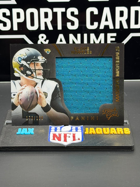2015 Panini Black Gold Blake Bortles Massive Materials /199 MSM-BB Jaguars 173/199