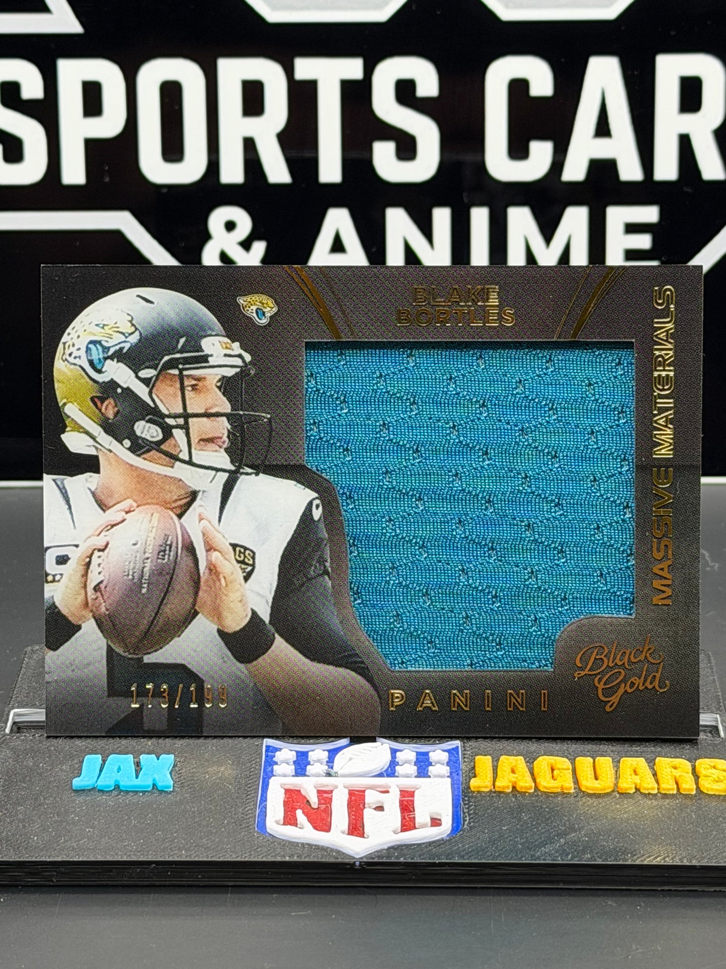 2015 Panini Black Gold Blake Bortles Massive Materials /199 MSM-BB Jaguars 173/199