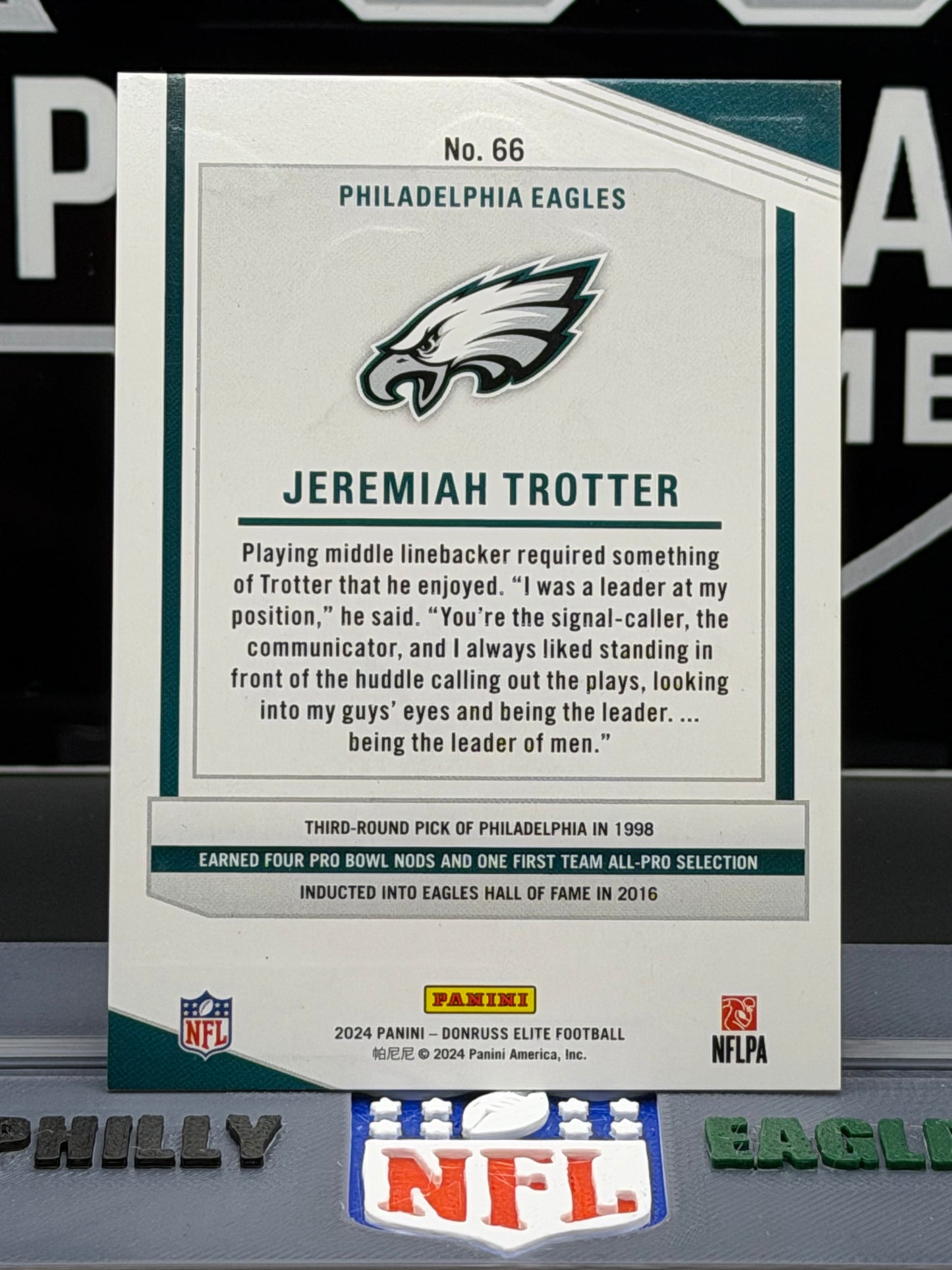2024 Donruss Elite Jeremiah Trotter Purple /49 #66 Eagles SP 26/49