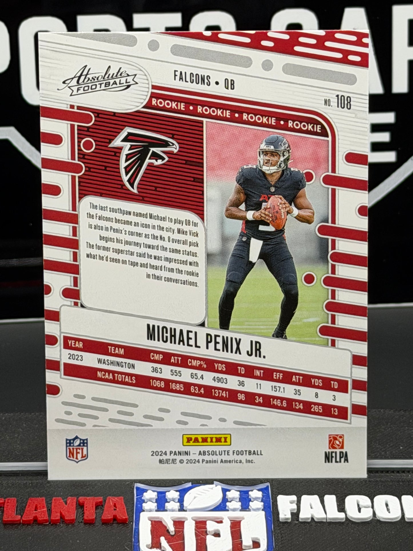 2024 Panini Absolute Michael Penix Jr RC #108 Atlanta Falcons Rookie QB