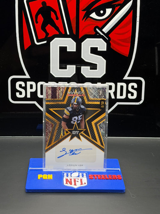 Logan Lee Rookie Auto 8/10 2024 Wild Card American FB AMAS-LL DT