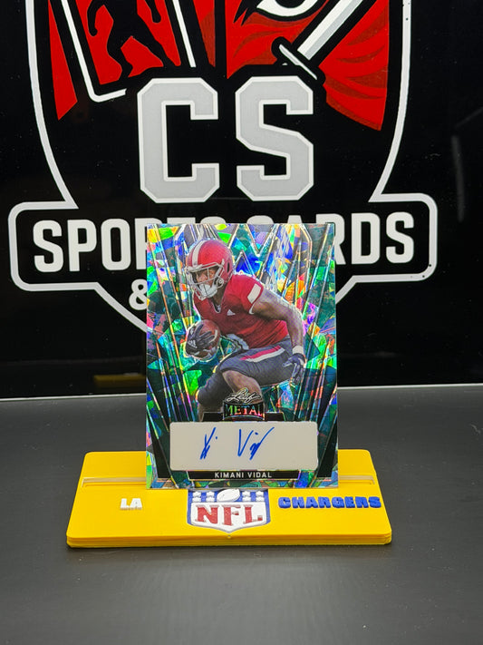 2024 Leaf Metal Kimani Vidal Auto 3/3 Cracked Ice On-Card Autograph RC