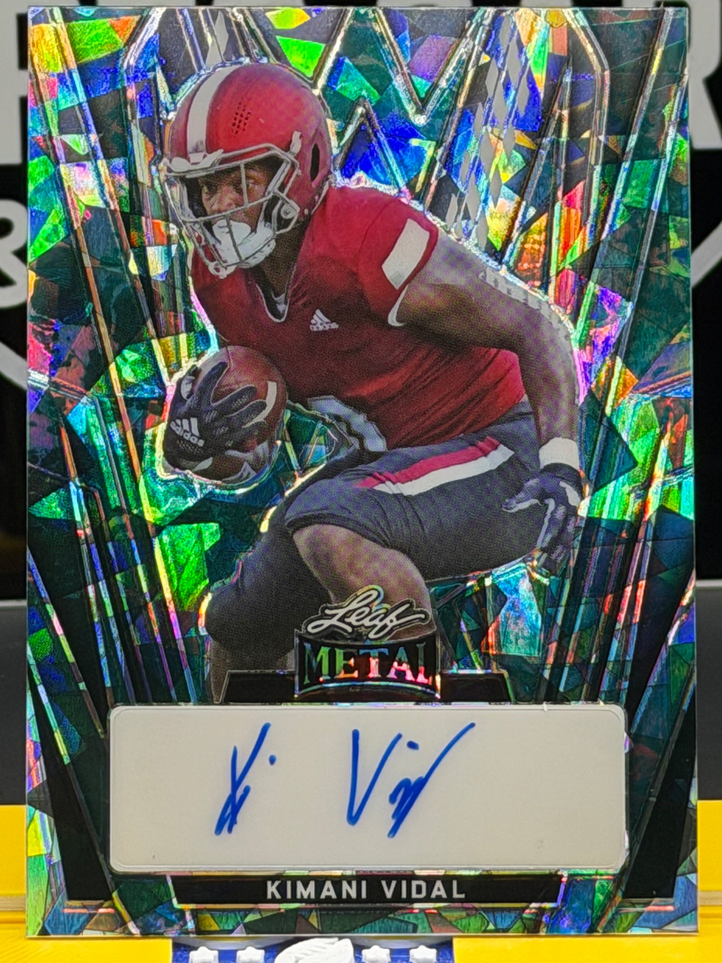 2024 Leaf Metal Kimani Vidal Auto 3/3 Cracked Ice On-Card Autograph RC