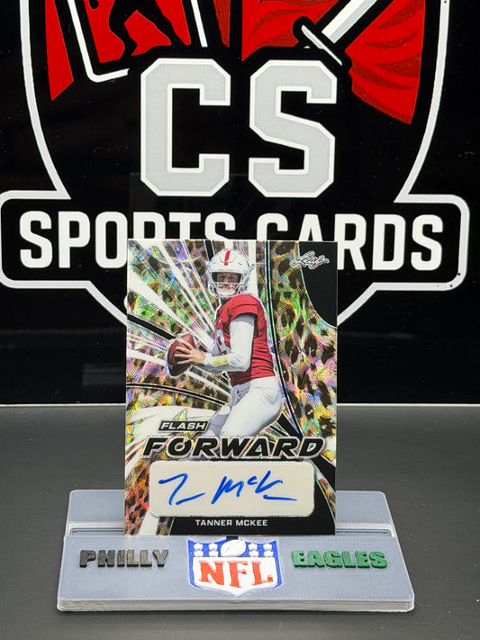 2022 Leaf Flash Forward Tanner McKee Auto 4/5 QB Stanford On-Card