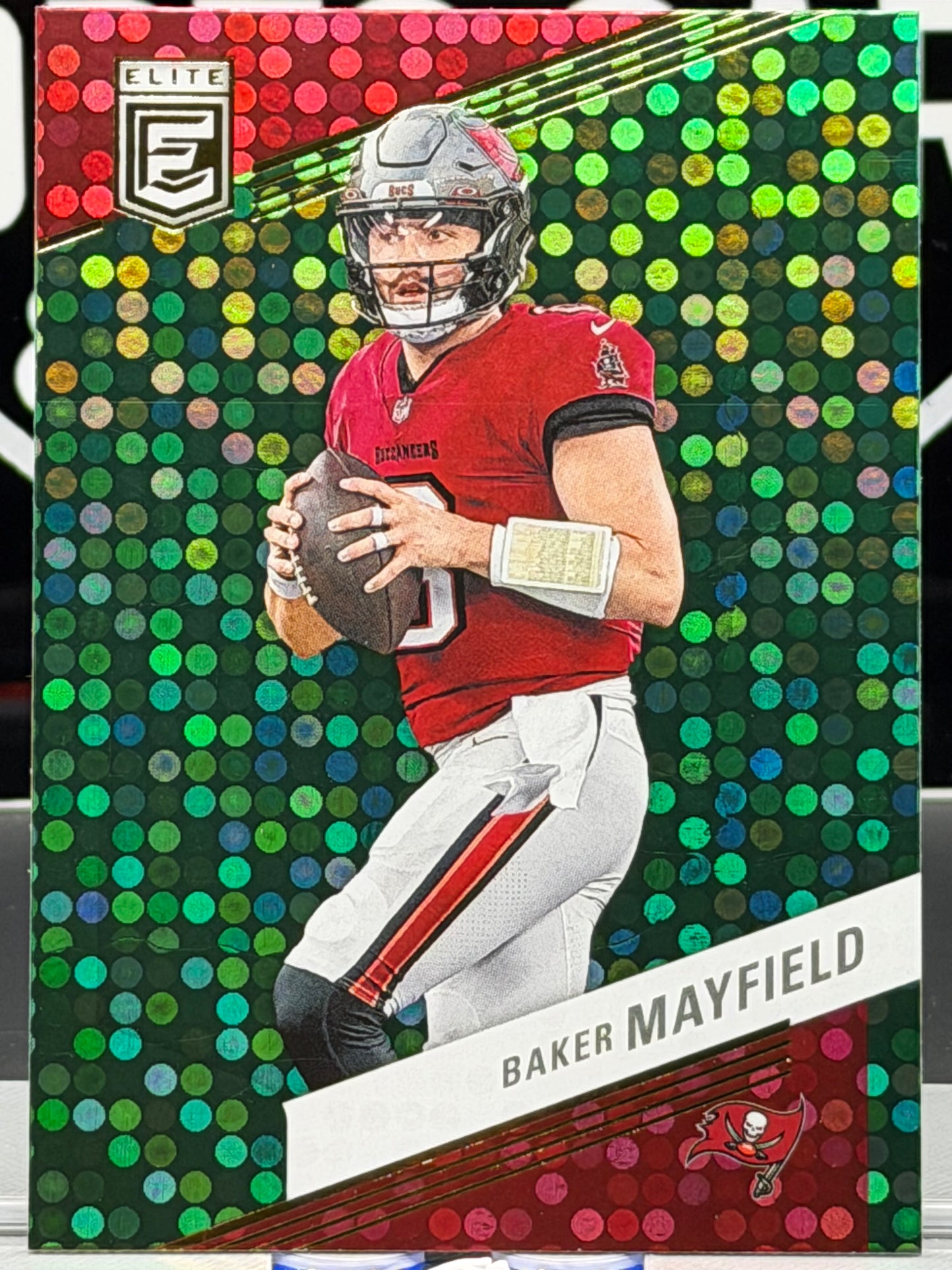 2023 Donruss Elite Baker Mayfield Green Disco #9 Tampa Bay Buccaneers