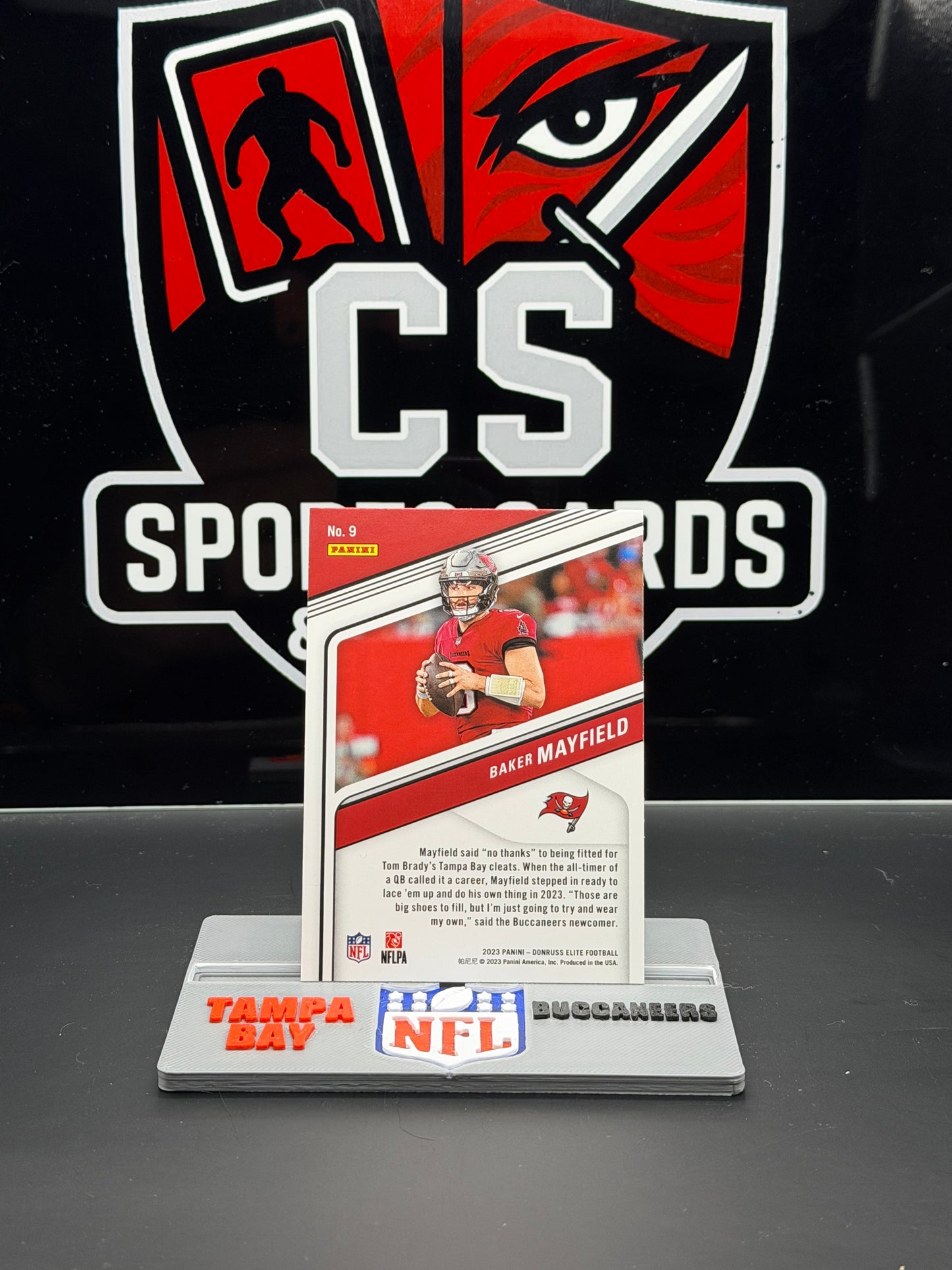 2023 Donruss Elite Baker Mayfield Green Disco #9 Tampa Bay Buccaneers