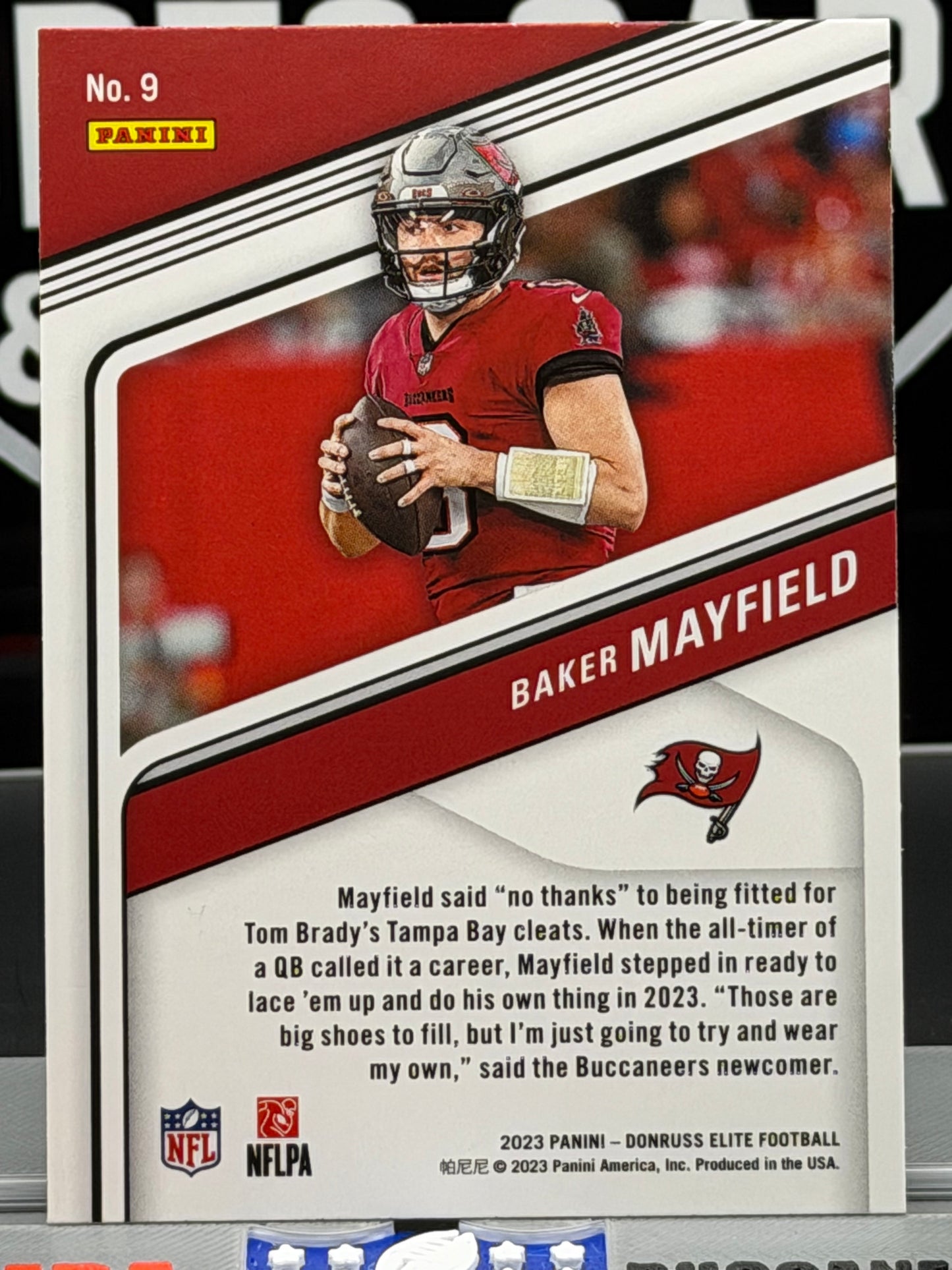 2023 Donruss Elite Baker Mayfield Green Disco #9 Tampa Bay Buccaneers