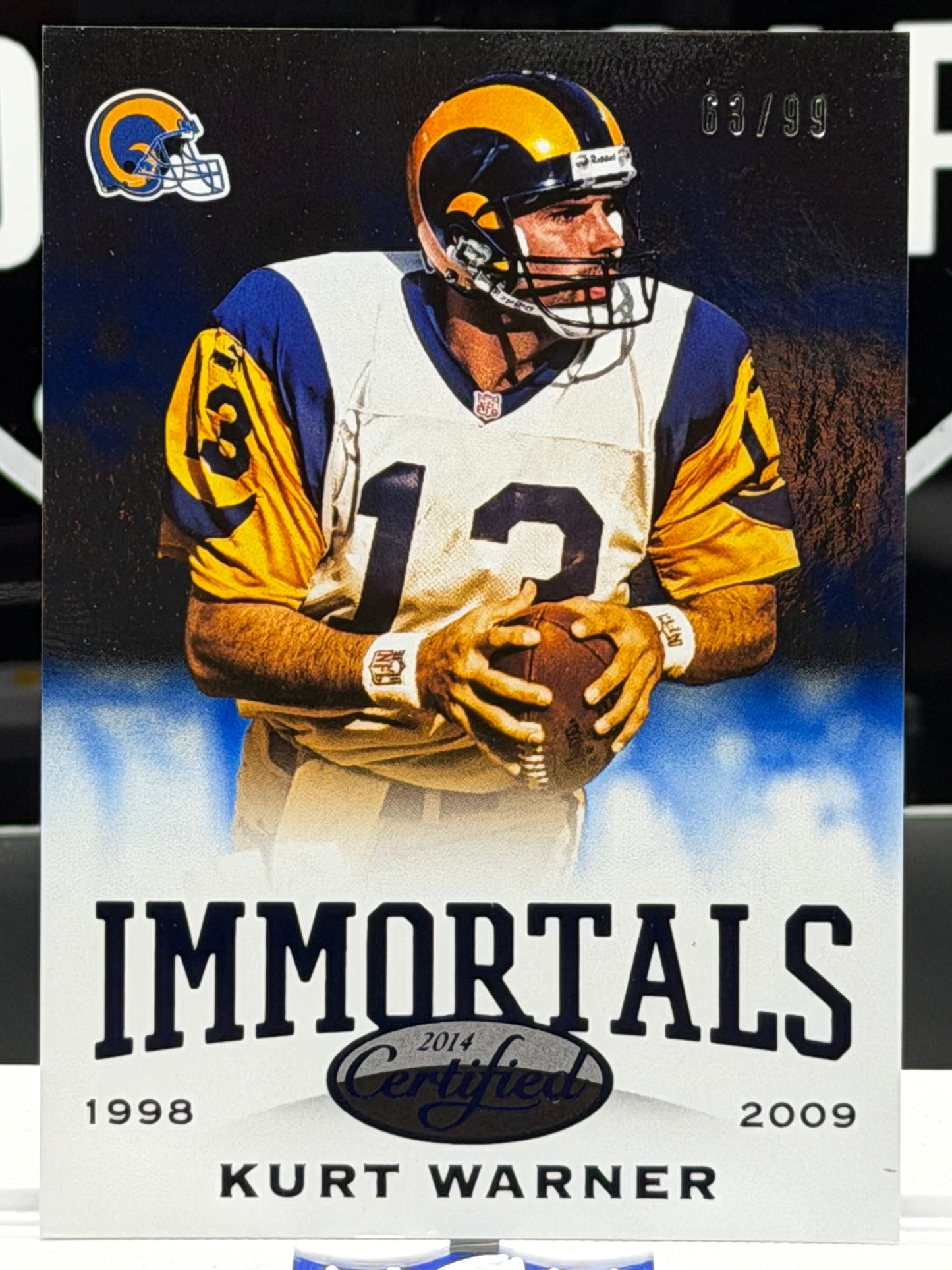 2014 Panini Certified Immortals Kurt Warner #191 Blue /99 63/99 Rams
