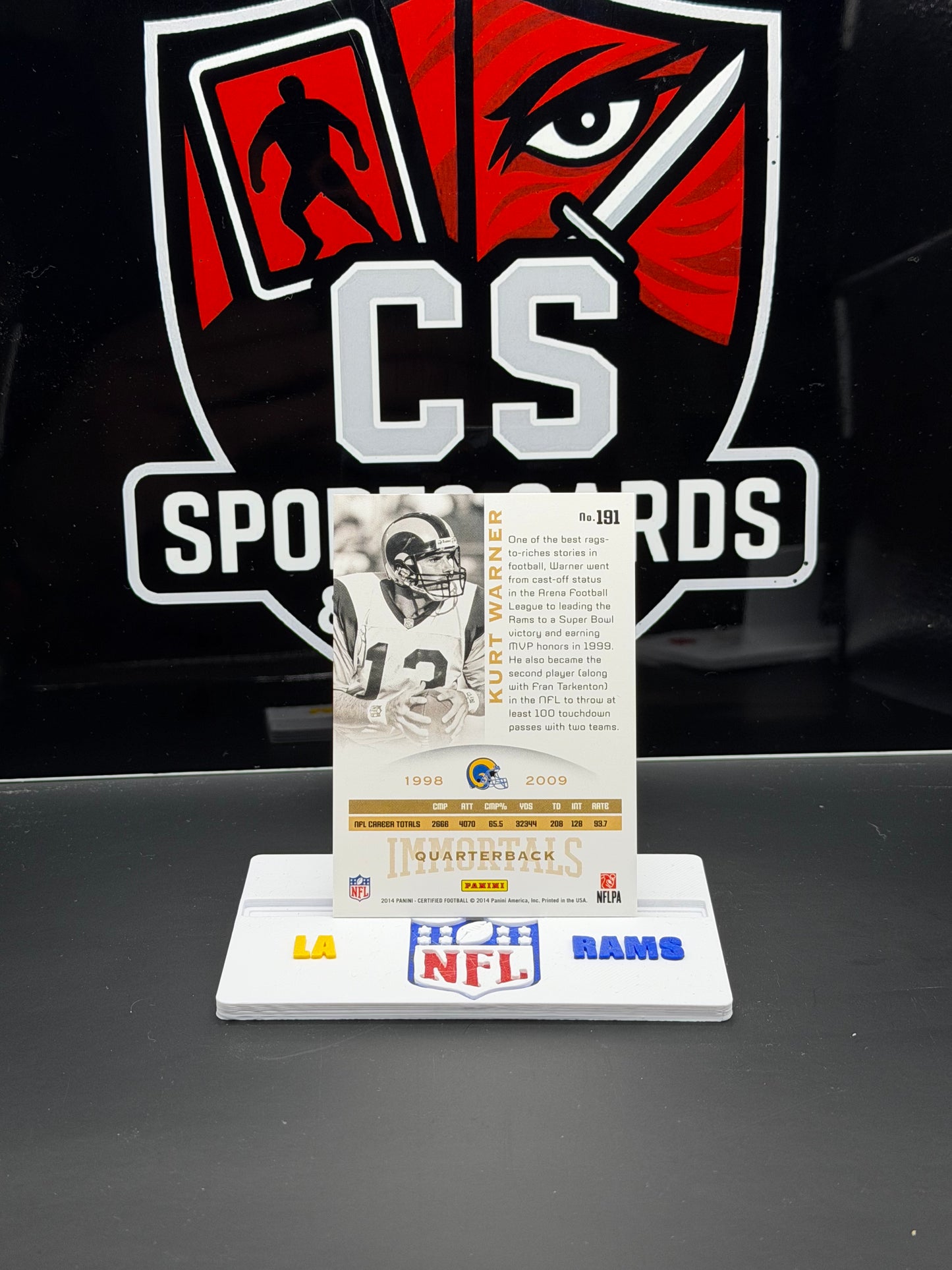 2014 Panini Certified Immortals Kurt Warner #191 Blue /99 63/99 Rams