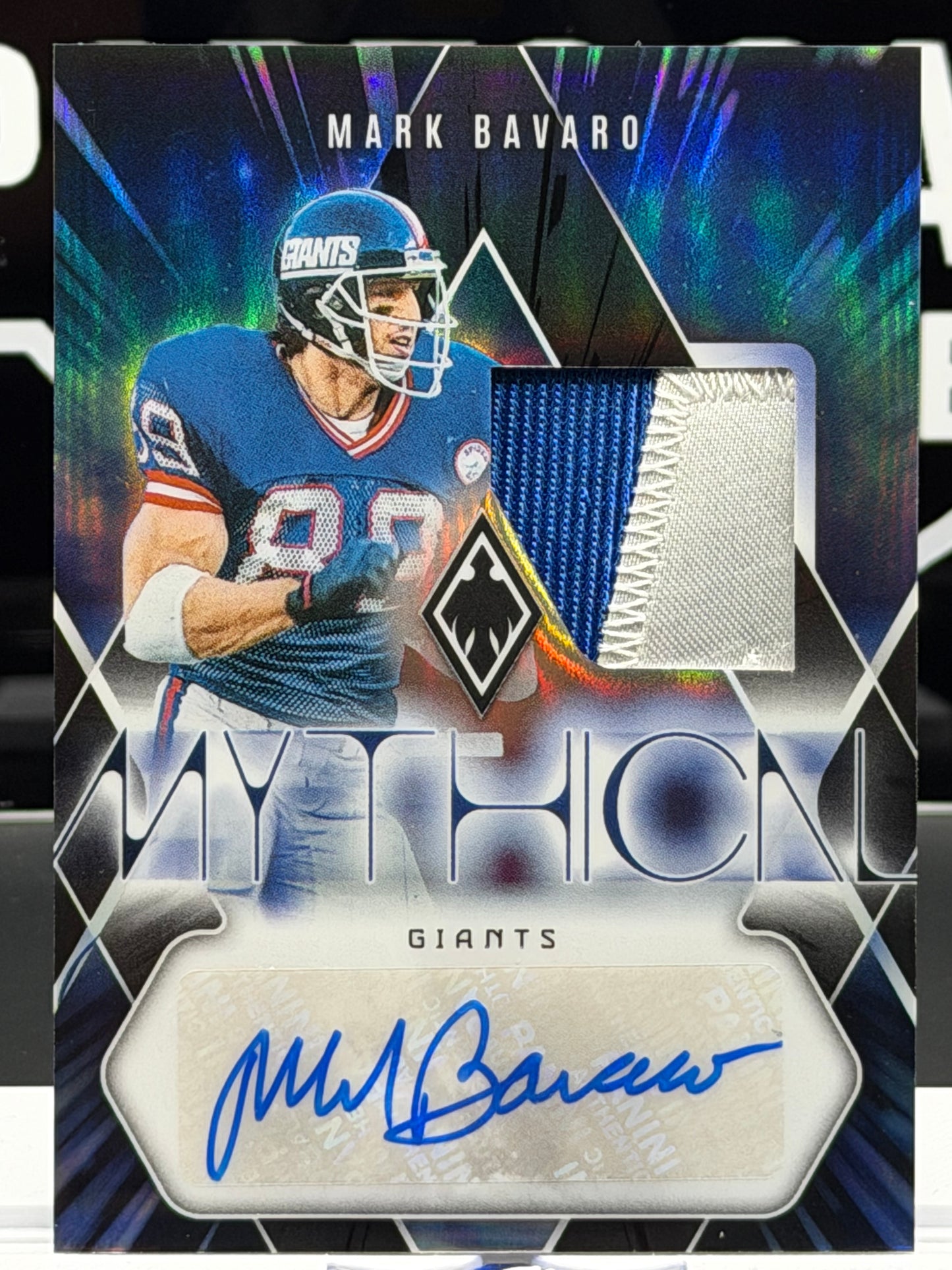Mark Bavaro 2023 Phoenix Mythical Autograph Mem Patch /10 (05/10) Giants