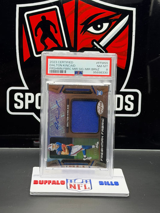 2023 Certified Dalton Kincaid Freshman Fabric Mirror Sig Bronze #FFMS-5 PSA 8