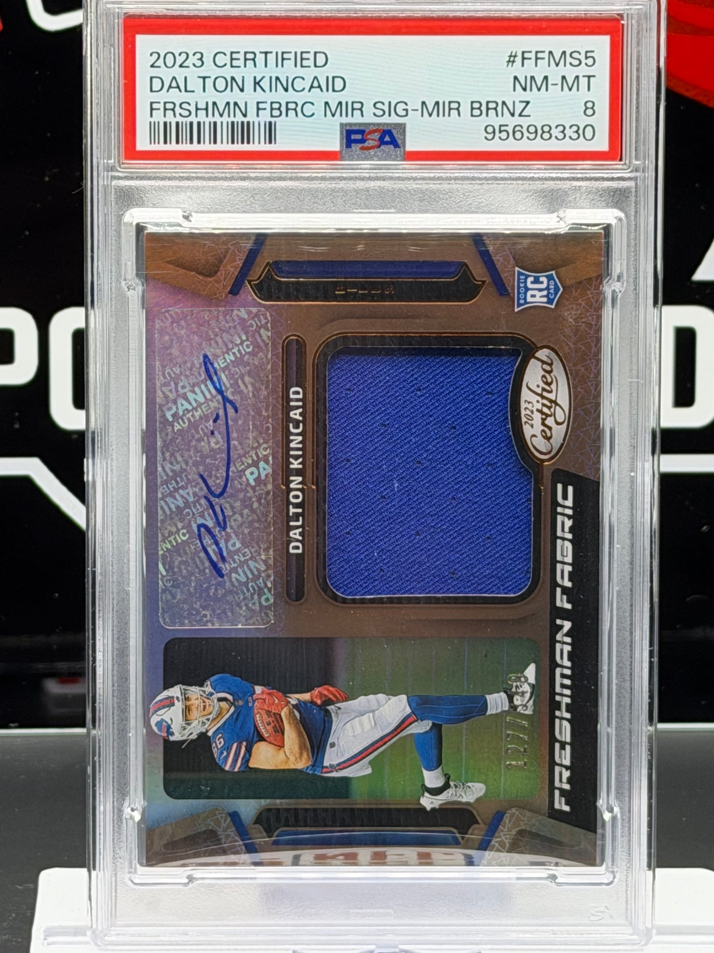 2023 Certified Dalton Kincaid Freshman Fabric Mirror Sig Bronze #FFMS-5 PSA 8