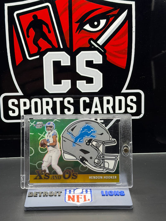 2023 Contenders Optic Hendon Hooker X’s & O’s Gold /10 Lions QB RC