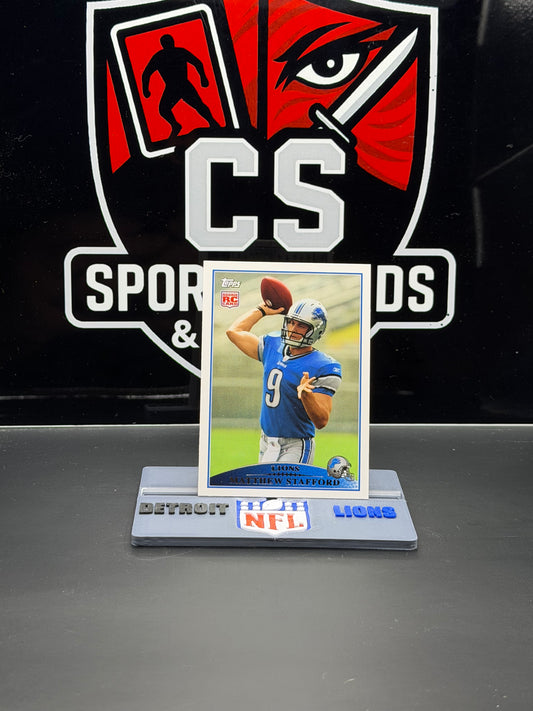 Matthew Stafford Rookie Reprint RC Detroit Lions Topps QB