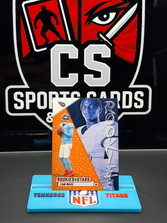 2025 Panini Rookies & Stars Cam Ward Rookie Rush Orange /125 Titans RC