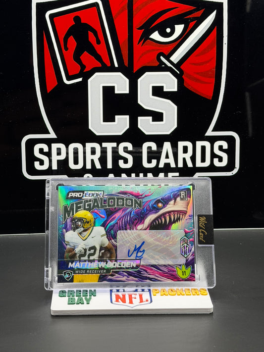 Matthew Golden TRUE 1/1 Auto Wild Card Dino-Might Pro-Look MegaLodon