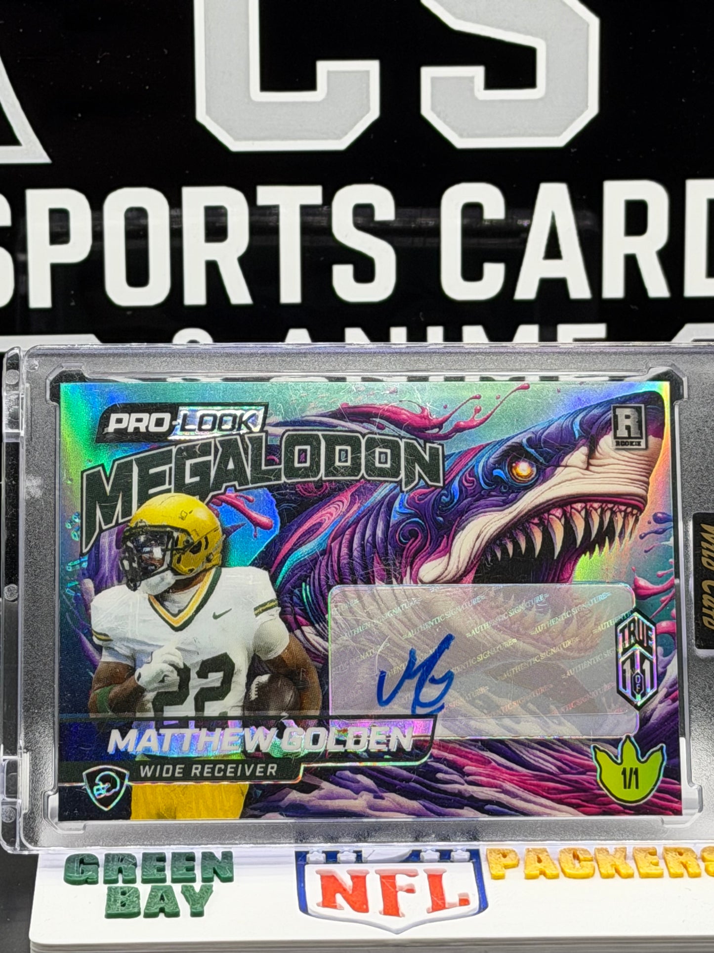Matthew Golden TRUE 1/1 Auto Wild Card Dino-Might Pro-Look MegaLodon
