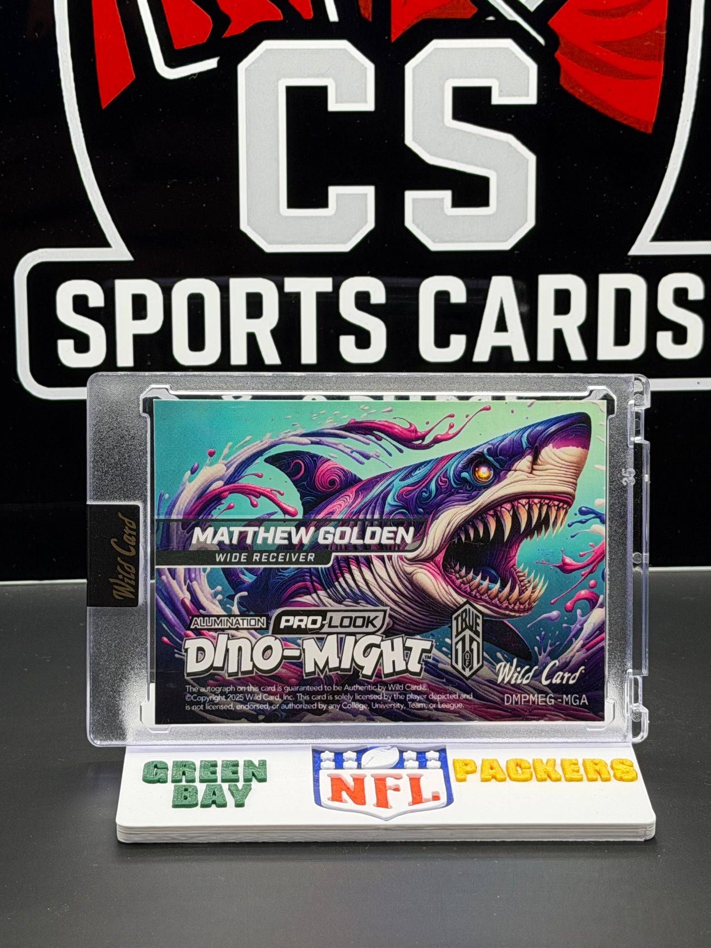 Matthew Golden TRUE 1/1 Auto Wild Card Dino-Might Pro-Look MegaLodon