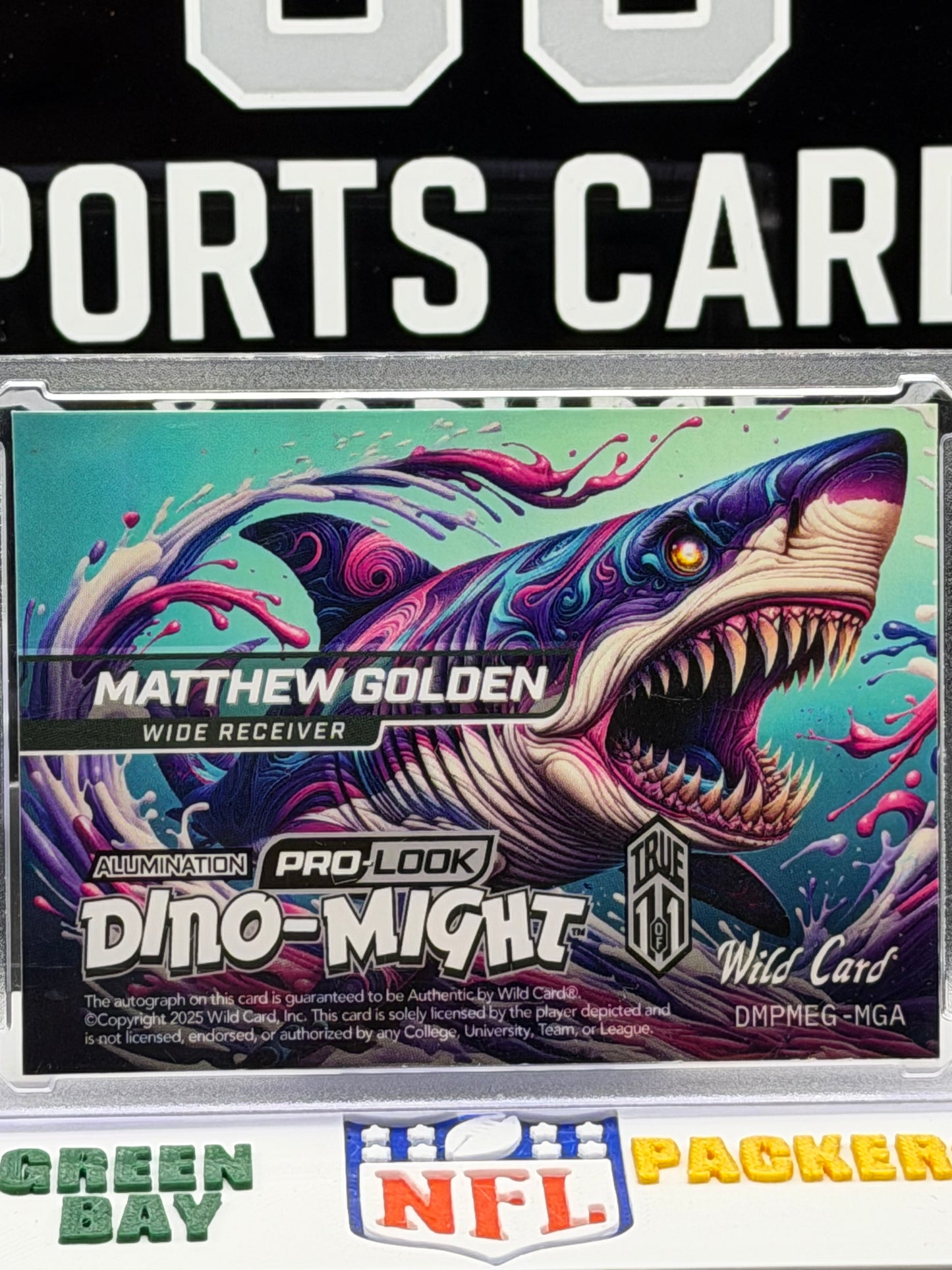 Matthew Golden TRUE 1/1 Auto Wild Card Dino-Might Pro-Look MegaLodon
