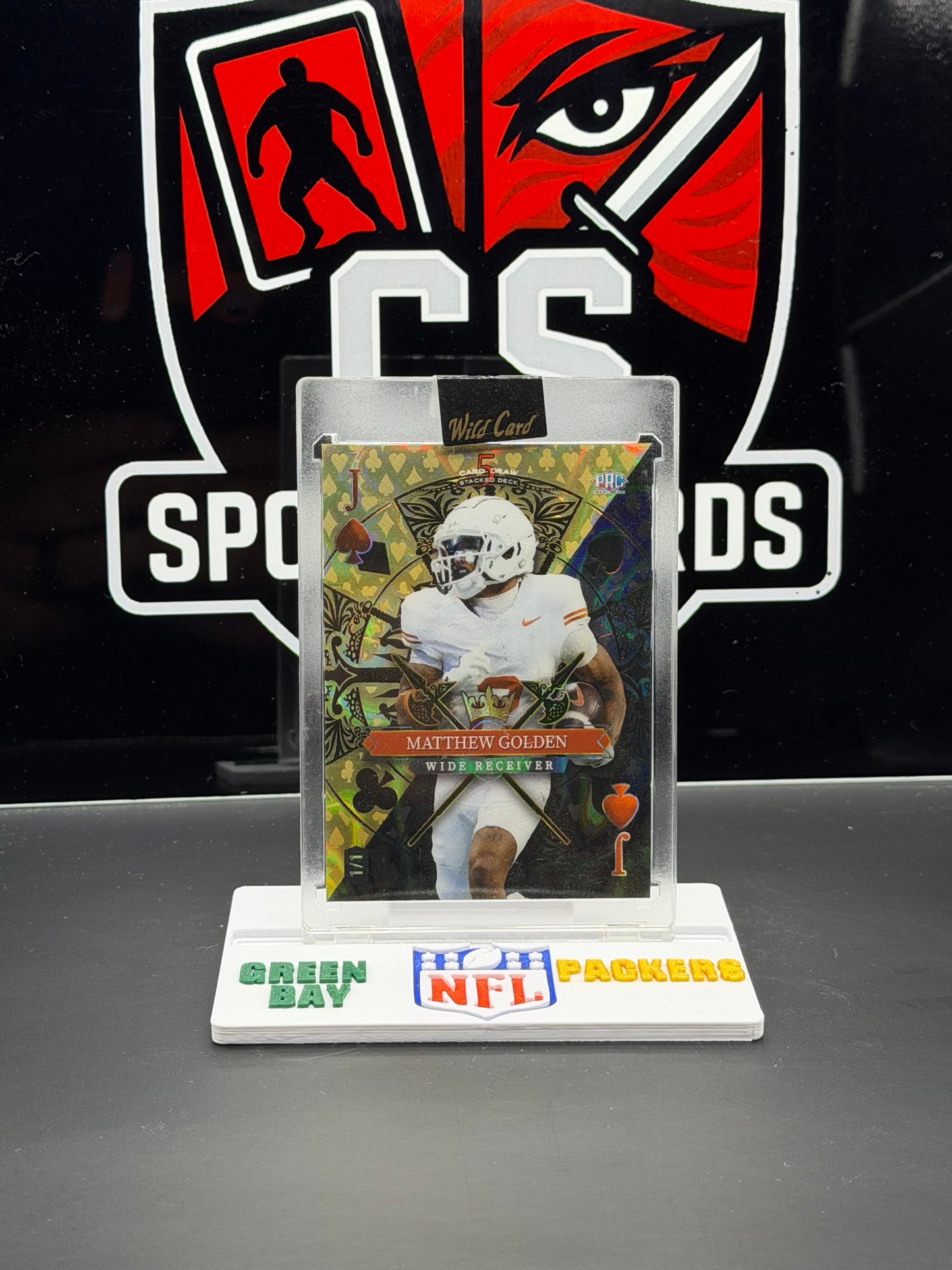 2024 Wild Card Matthew Golden TRUE 1/1 Stacked Deck 5 Card Draw Gold Clubs SSP