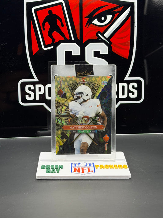 2024 Wild Card Matthew Golden TRUE 1/1 Stacked Deck 5 Card Draw Gold Clubs SSP