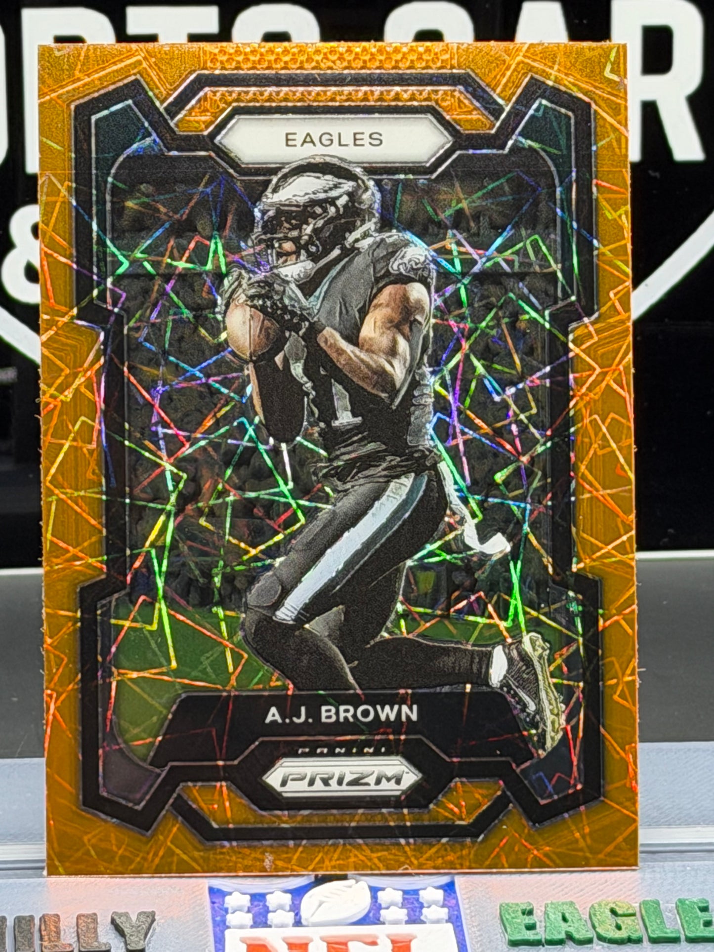 2023 Panini Prizm A.J. Brown Laser Orange Prizm Philadelphia Eagles #236
