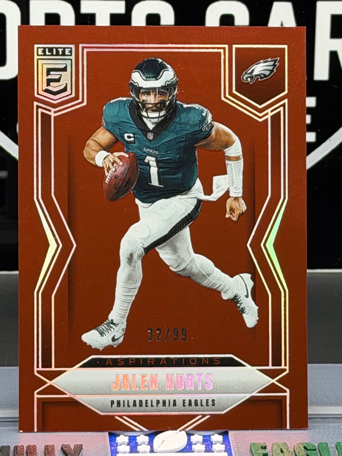 2025 Donruss Elite Jalen Hurts Aspirations 32/99 Philadelphia Eagles