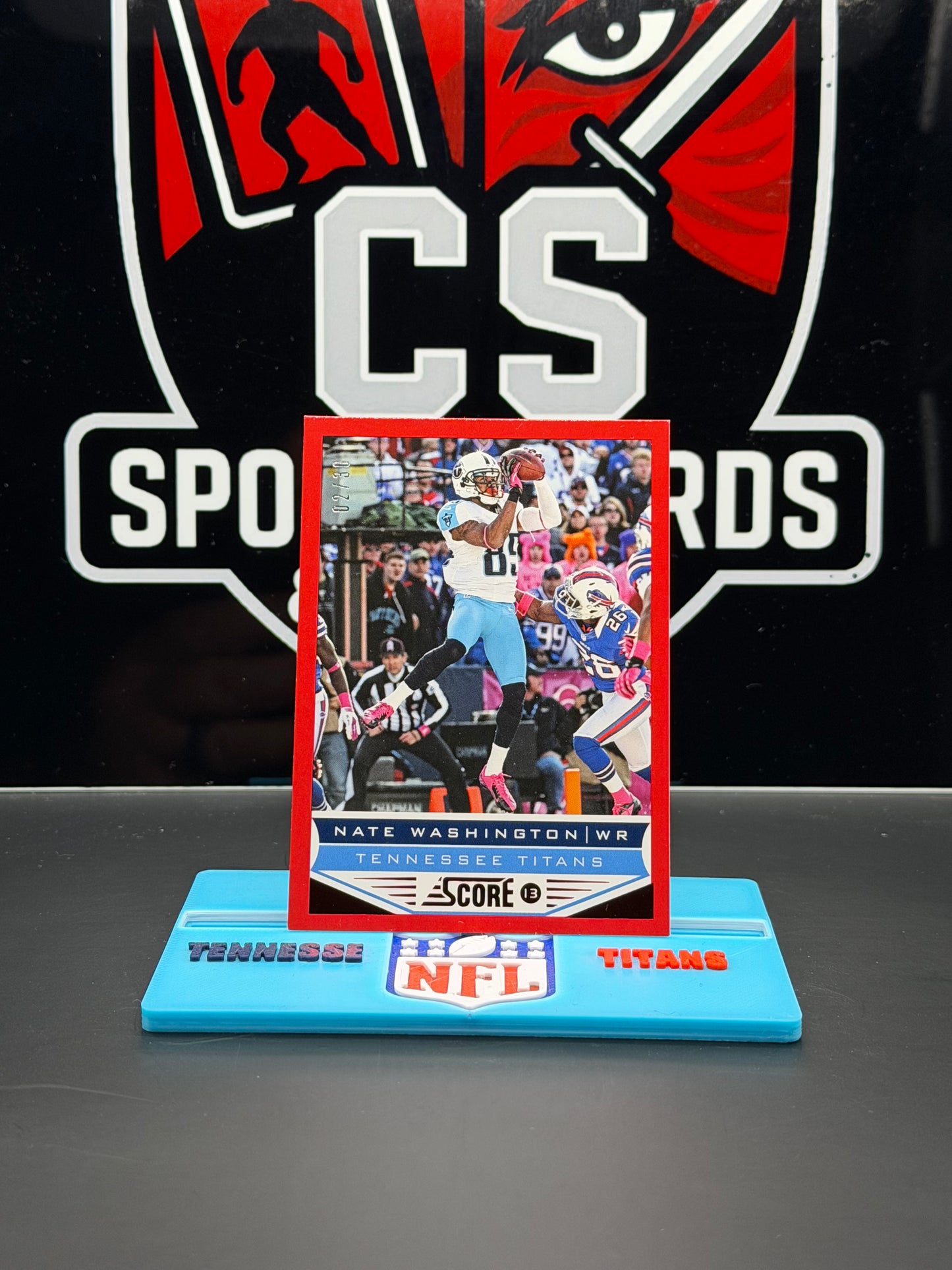 2013 Score Nate Washington Red Zone 02/30 Titans #210 Serial Numbered