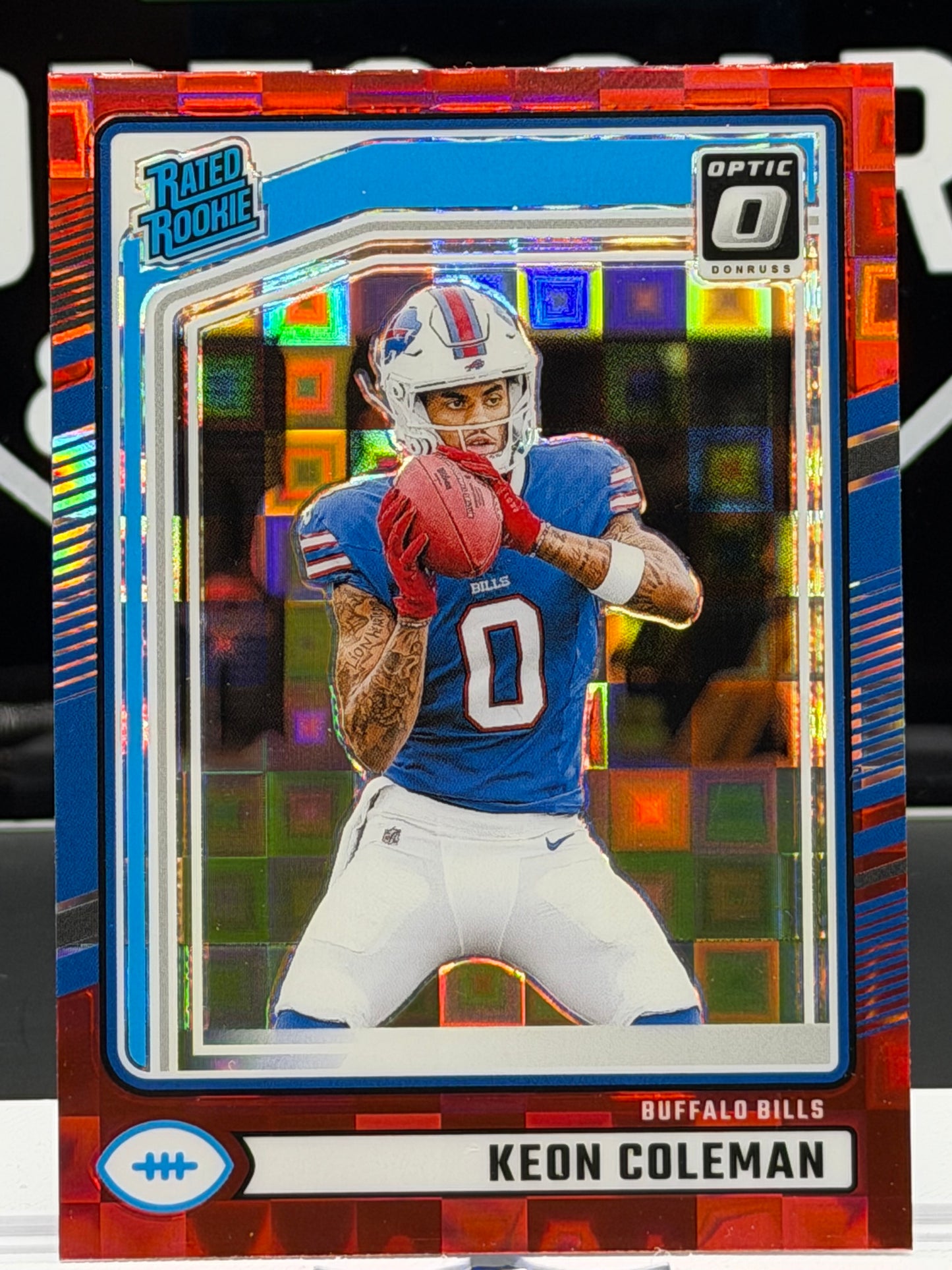 2024 Donruss Optic Keon Coleman Red Pandora Rated Rookie Prizm #358 Bills