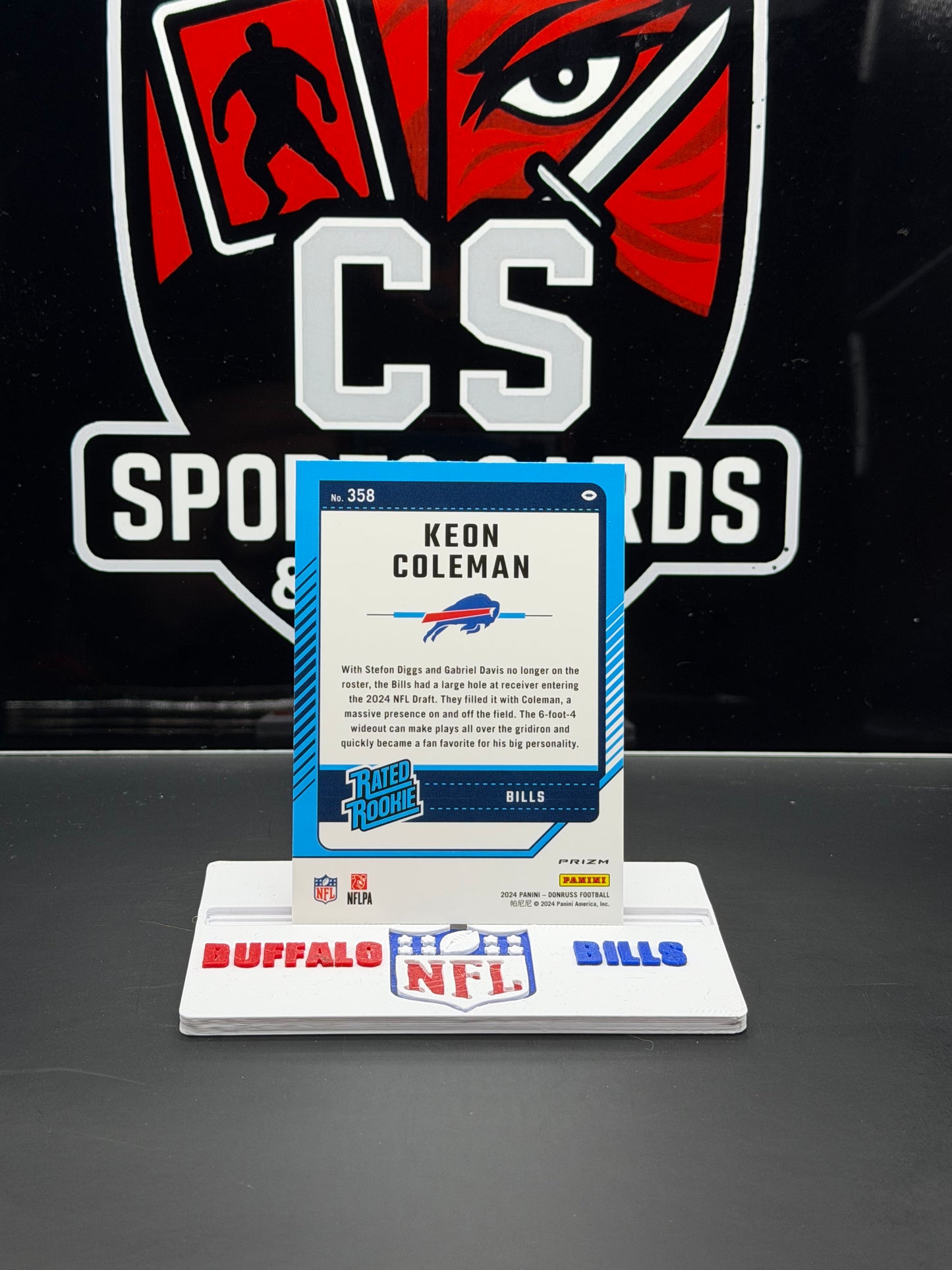 2024 Donruss Optic Keon Coleman Red Pandora Rated Rookie Prizm #358 Bills