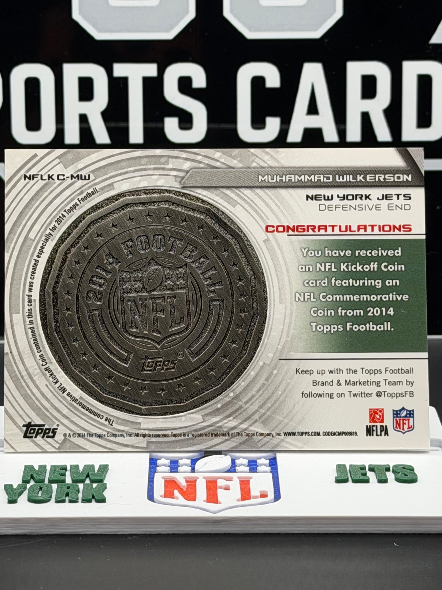 2014 Topps NFL Kickoff Coin Muhammad Wilkerson Jets