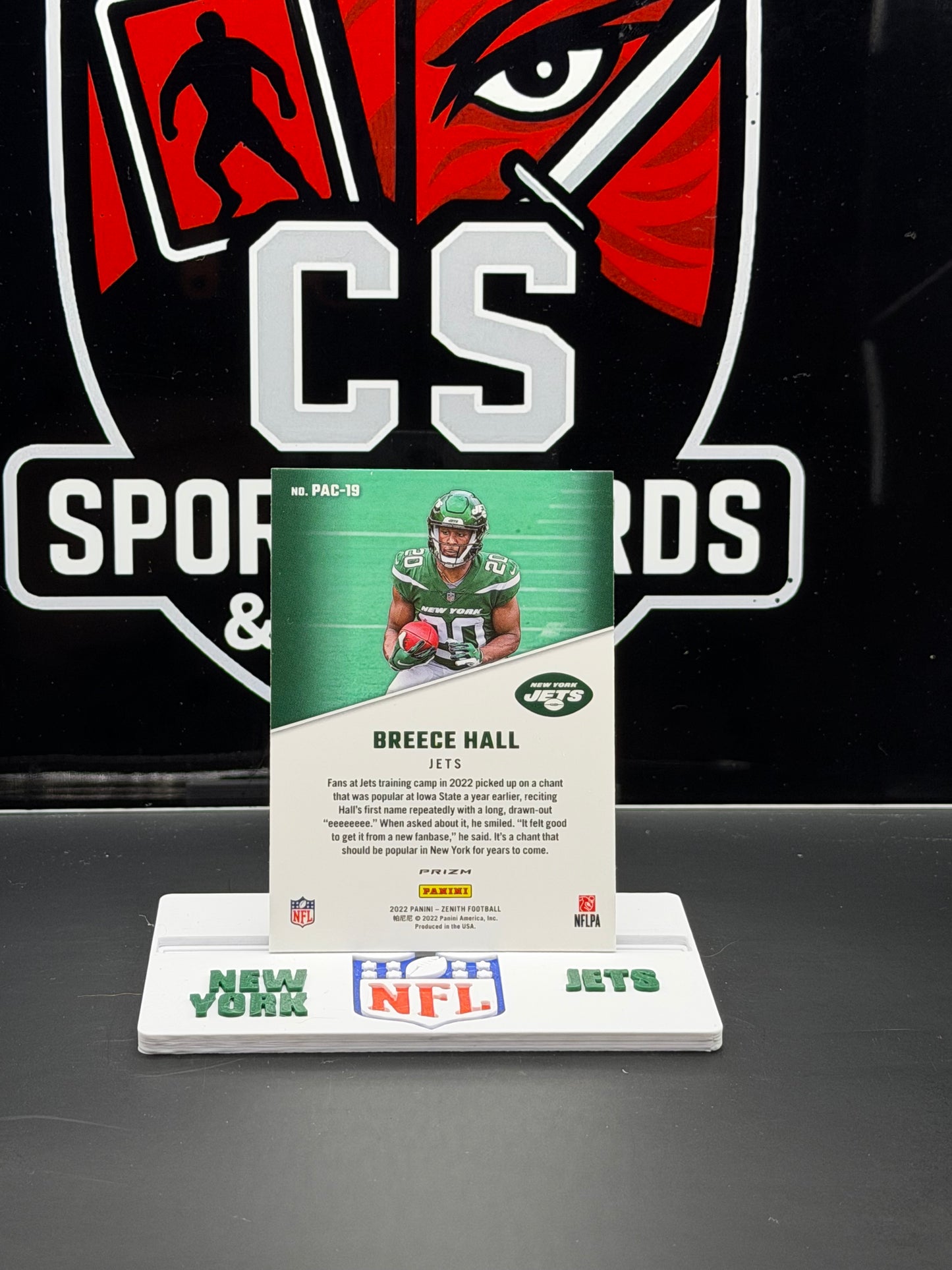 2022 Panini Zenith Pacific Breece Hall RC PAC-19 Jets