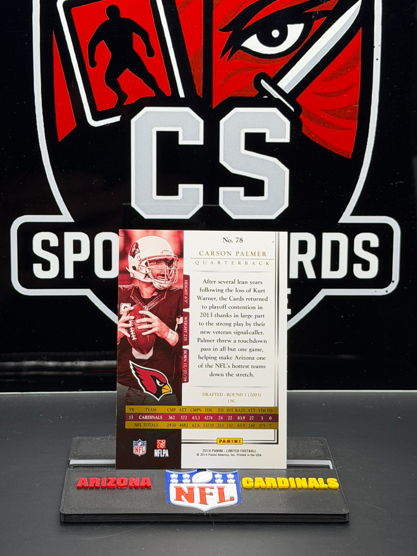 2014 Panini Limited Carson Palmer /399 #78 Cardinals SP