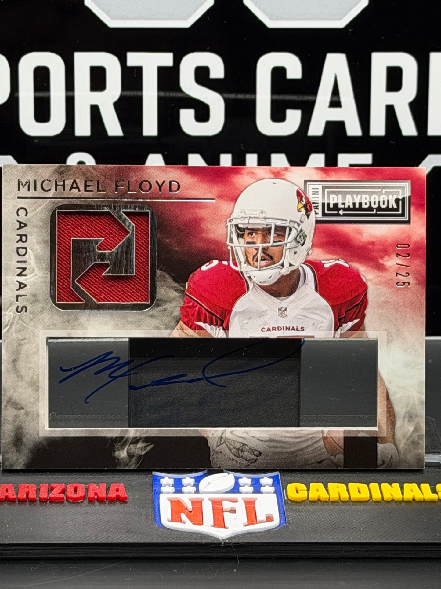 2014 Panini Playbook Michael Floyd Patch Auto /25 Cardinals #53