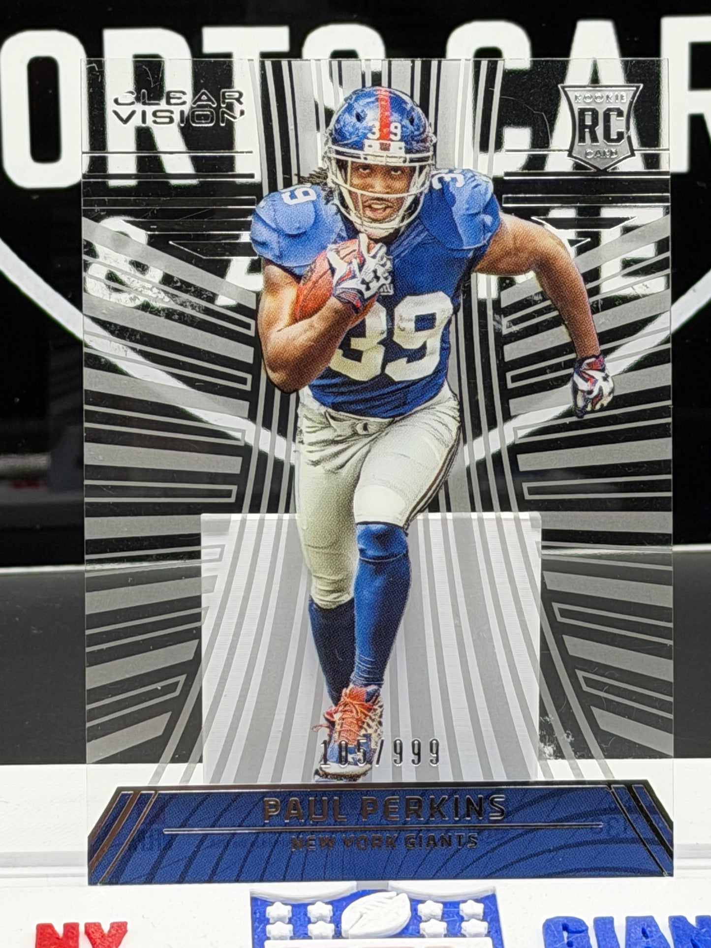 2016 Panini Clear Vision Paul Perkins RC /999 Giants Rookie #130