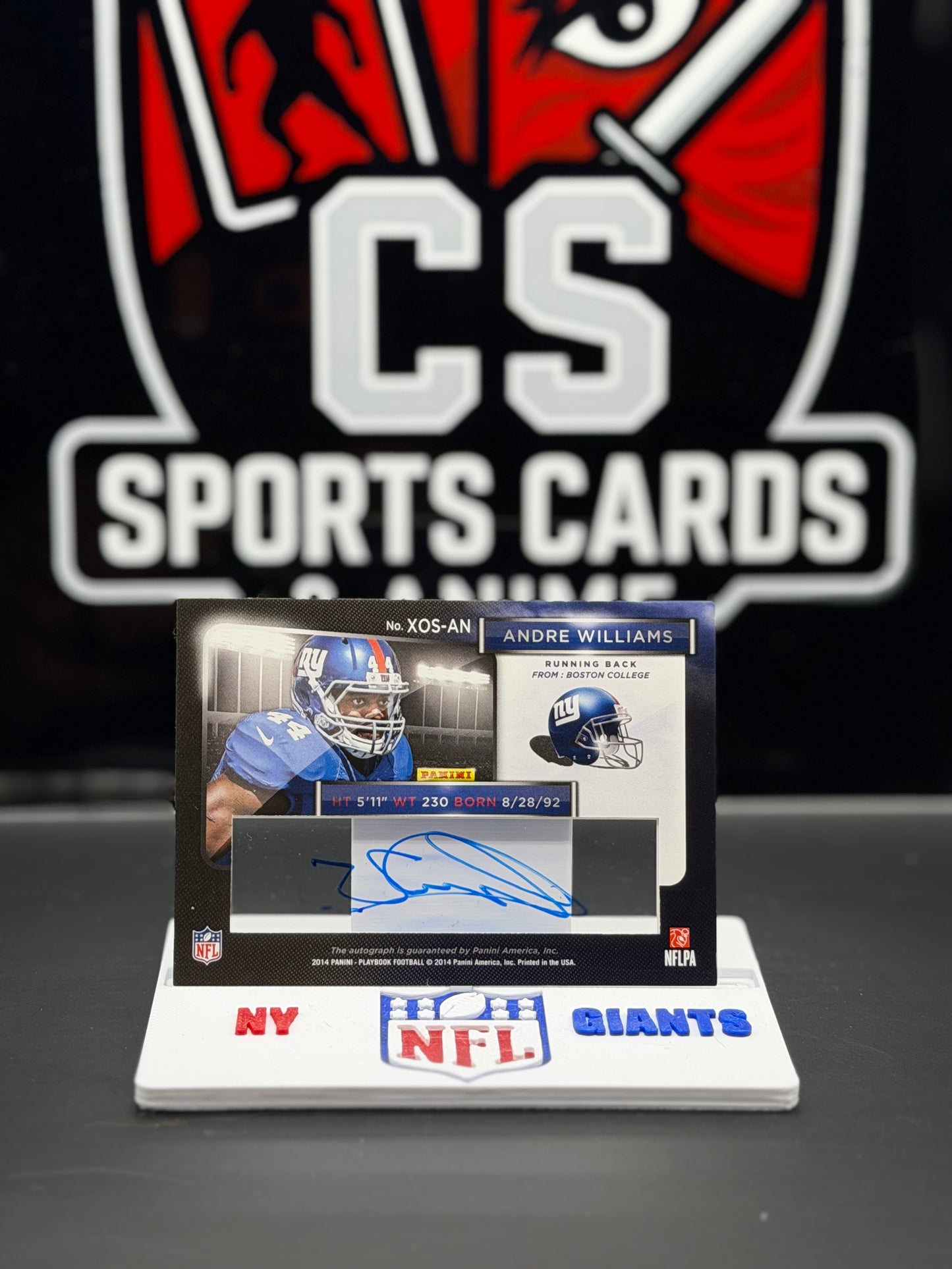 2014 Panini Playbook Andre Williams Rookie Auto /75 Giants RC 61/75