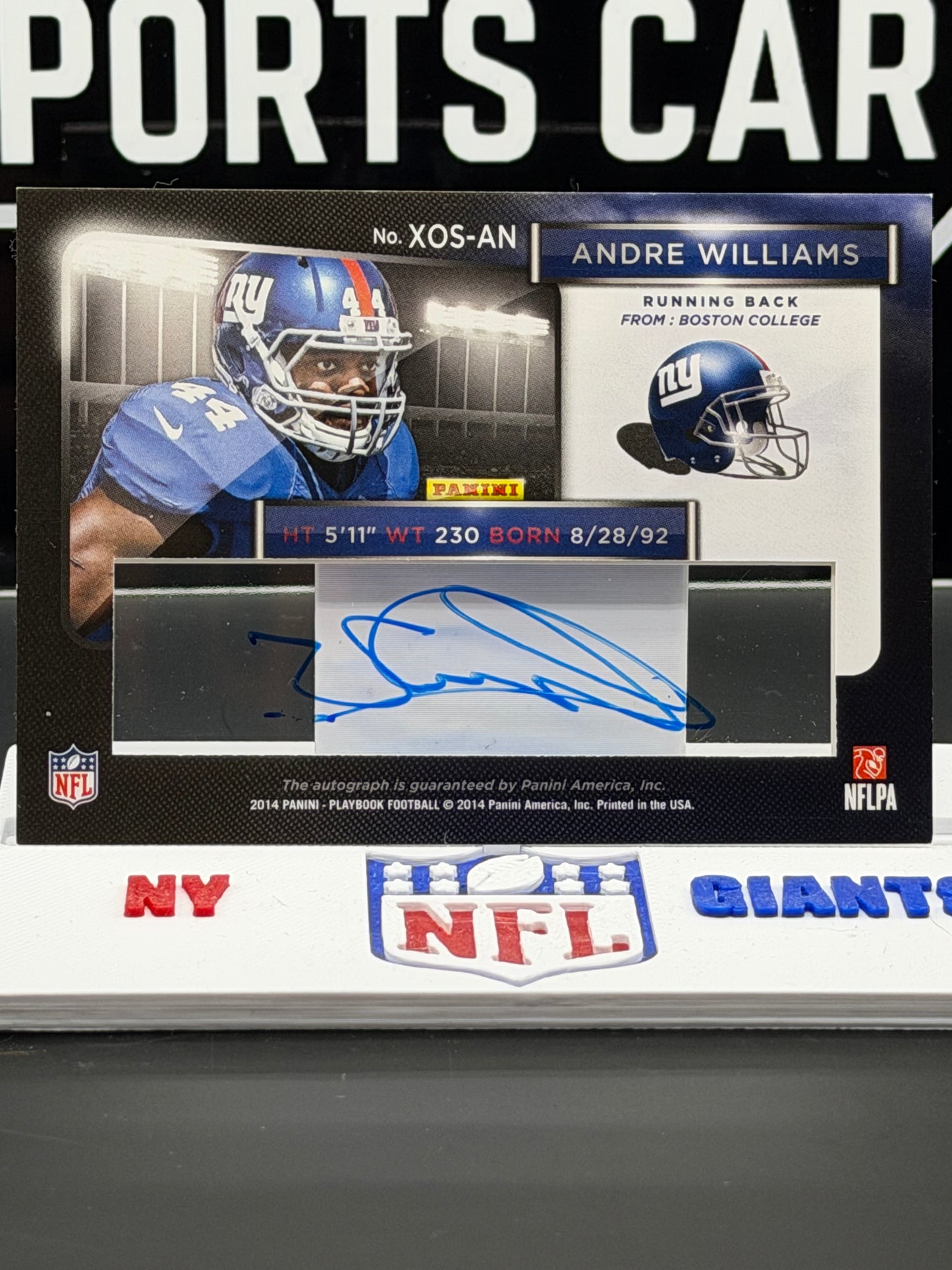 2014 Panini Playbook Andre Williams Rookie Auto /75 Giants RC 61/75