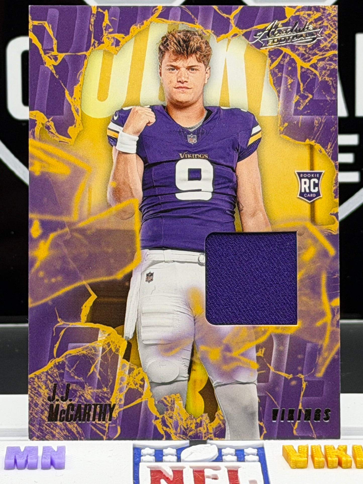 2024 Panini Absolute J.J. McCarthy Rookie Force Jersey RC Vikings RF-JMY