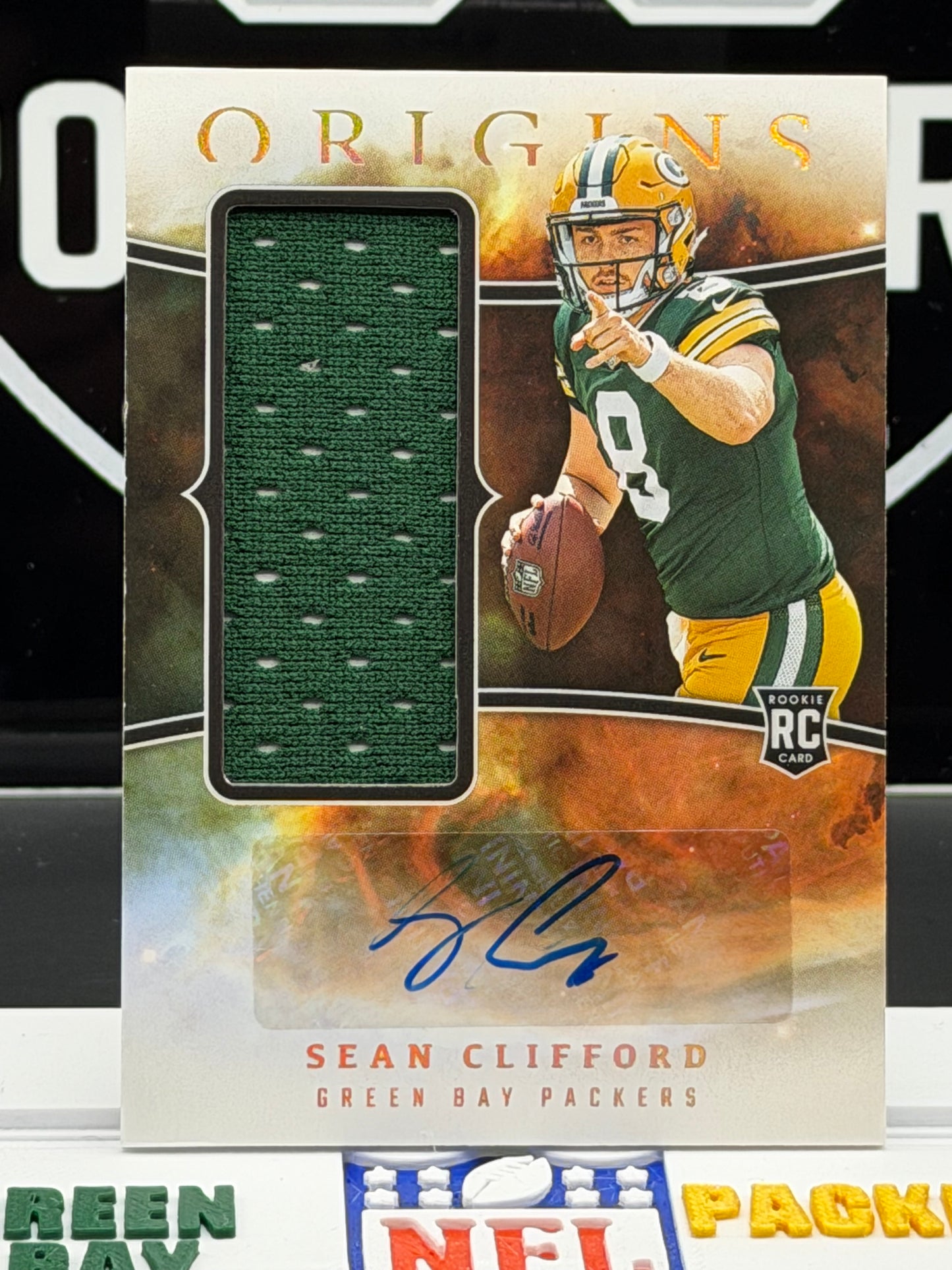 2023 Panini Origins Sean Clifford Rookie Jumbo Patch Auto Packers RC